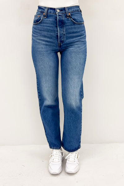 Rib cage straight ankle jeans deals