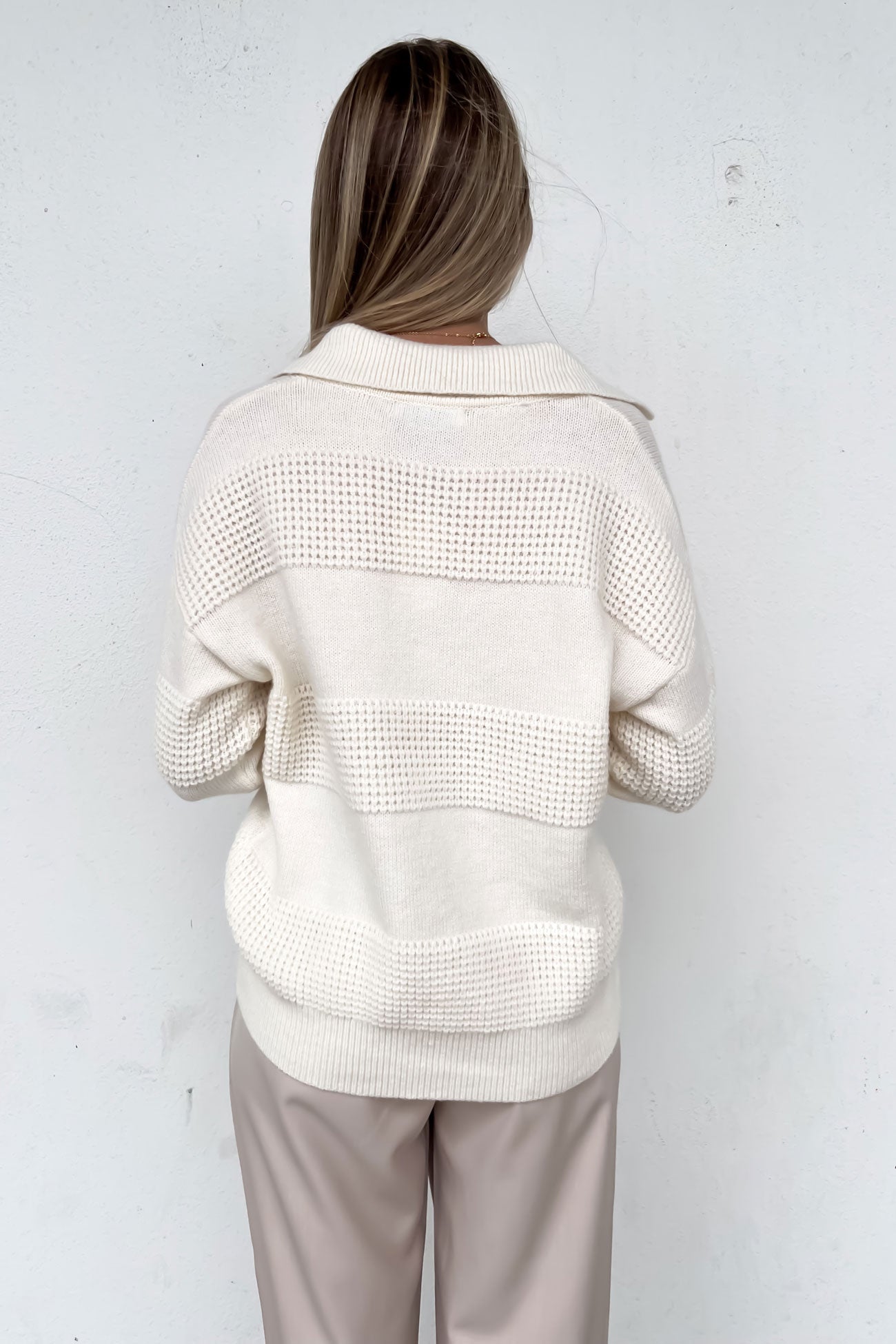 Rosie Rugby Knit White