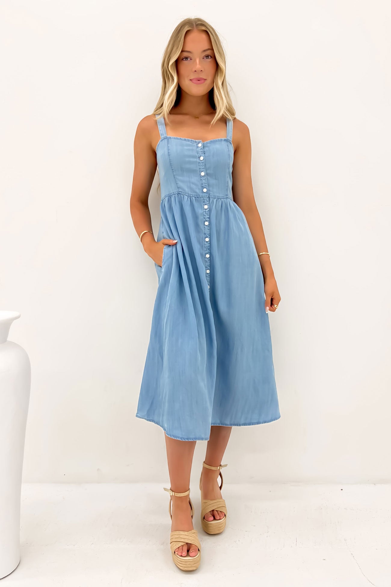 Rye Midi Dress Chambray