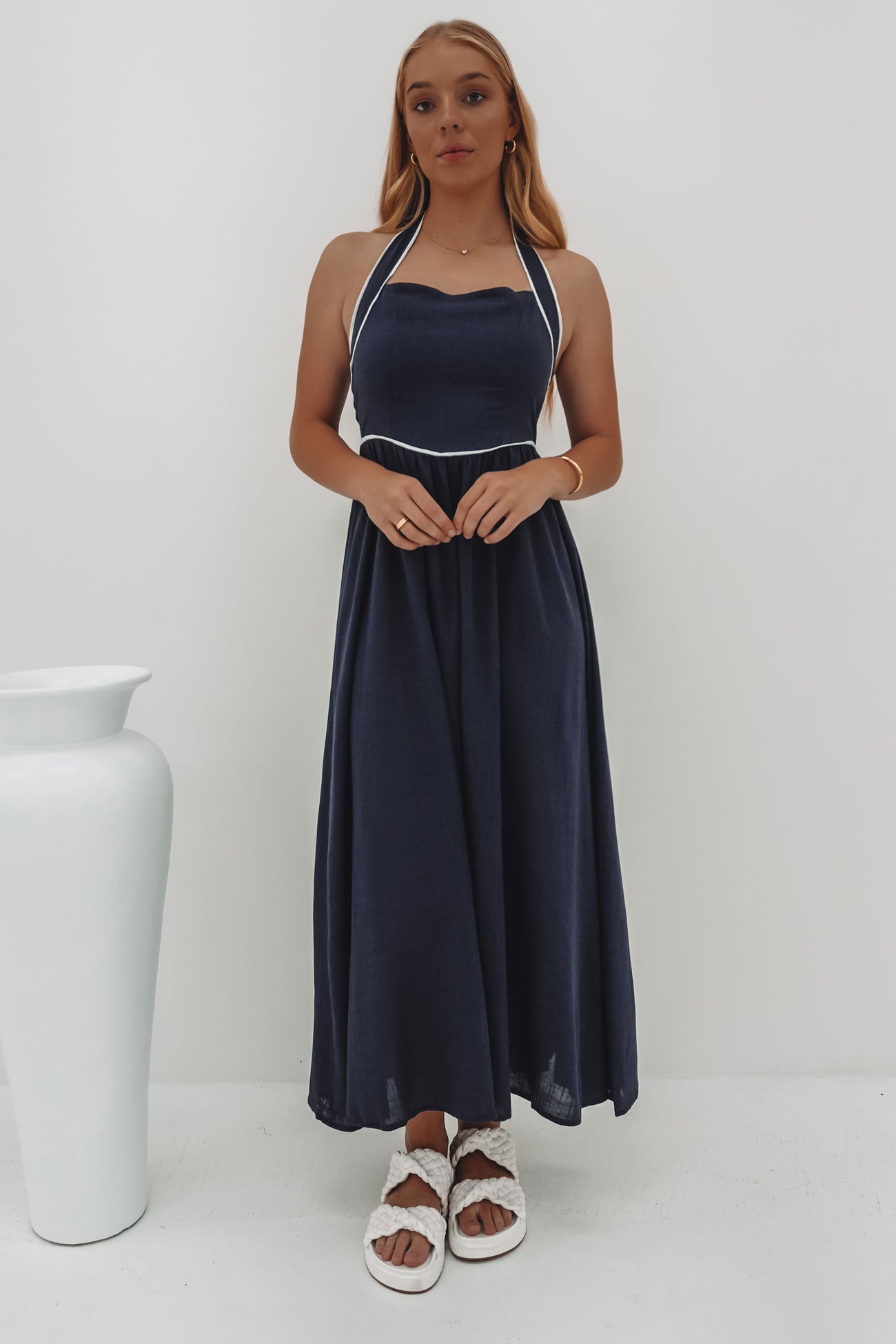 Sabrina Midi Dress Navy