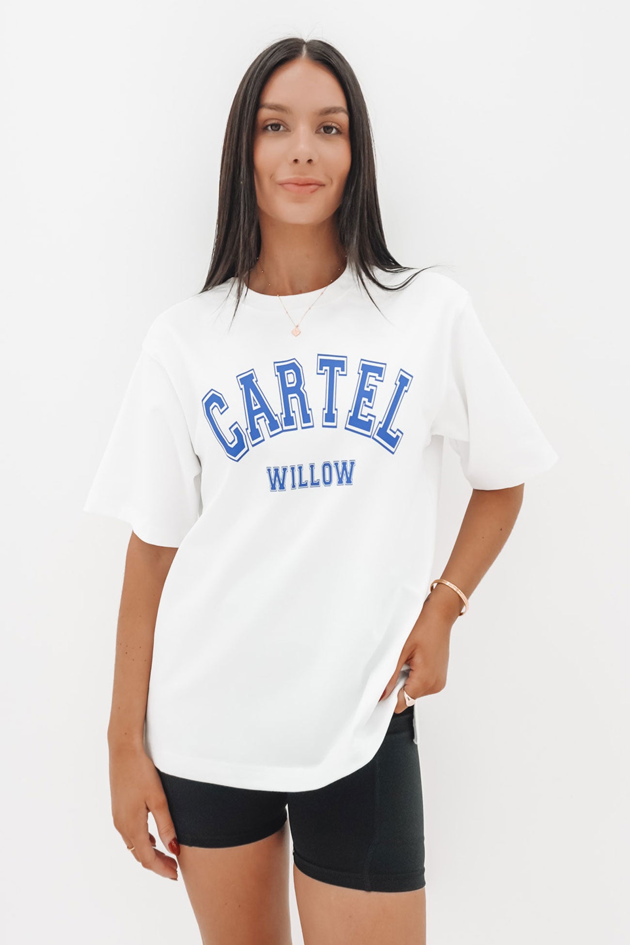 Sadie Tee White Azure