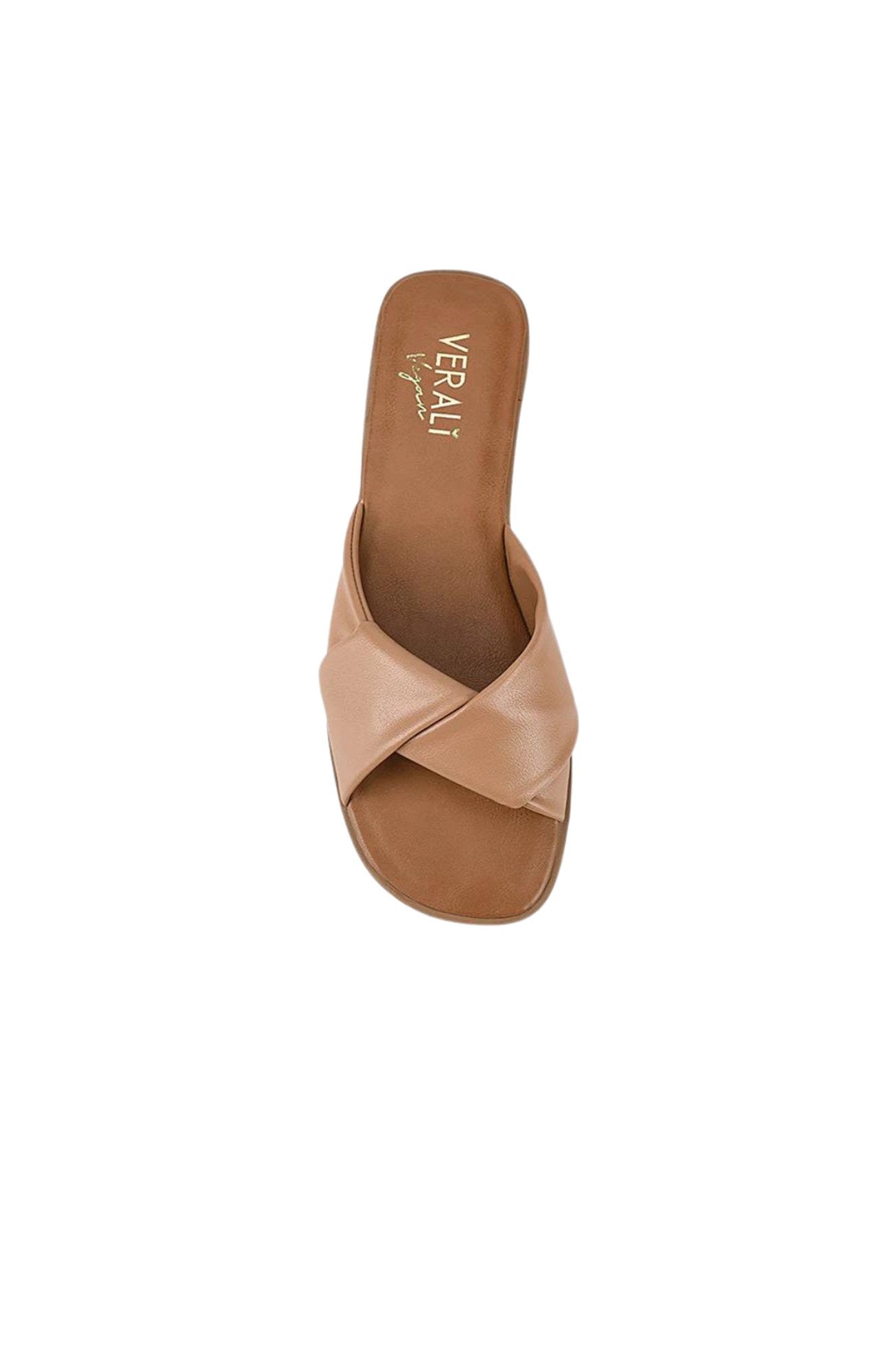 Sage Casual Slides Dark Camel Tan