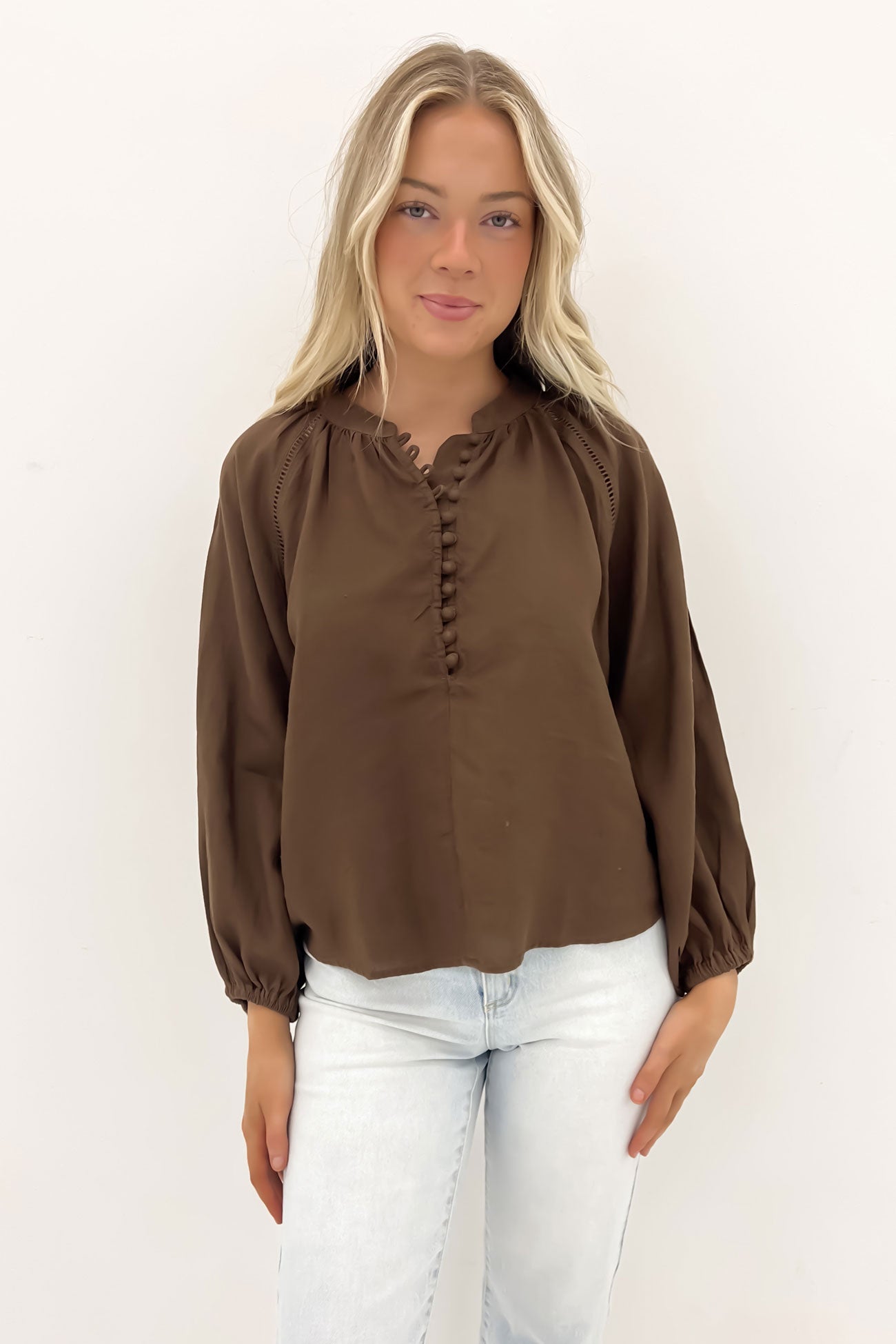 Sardinia Blouse Cafe Noir