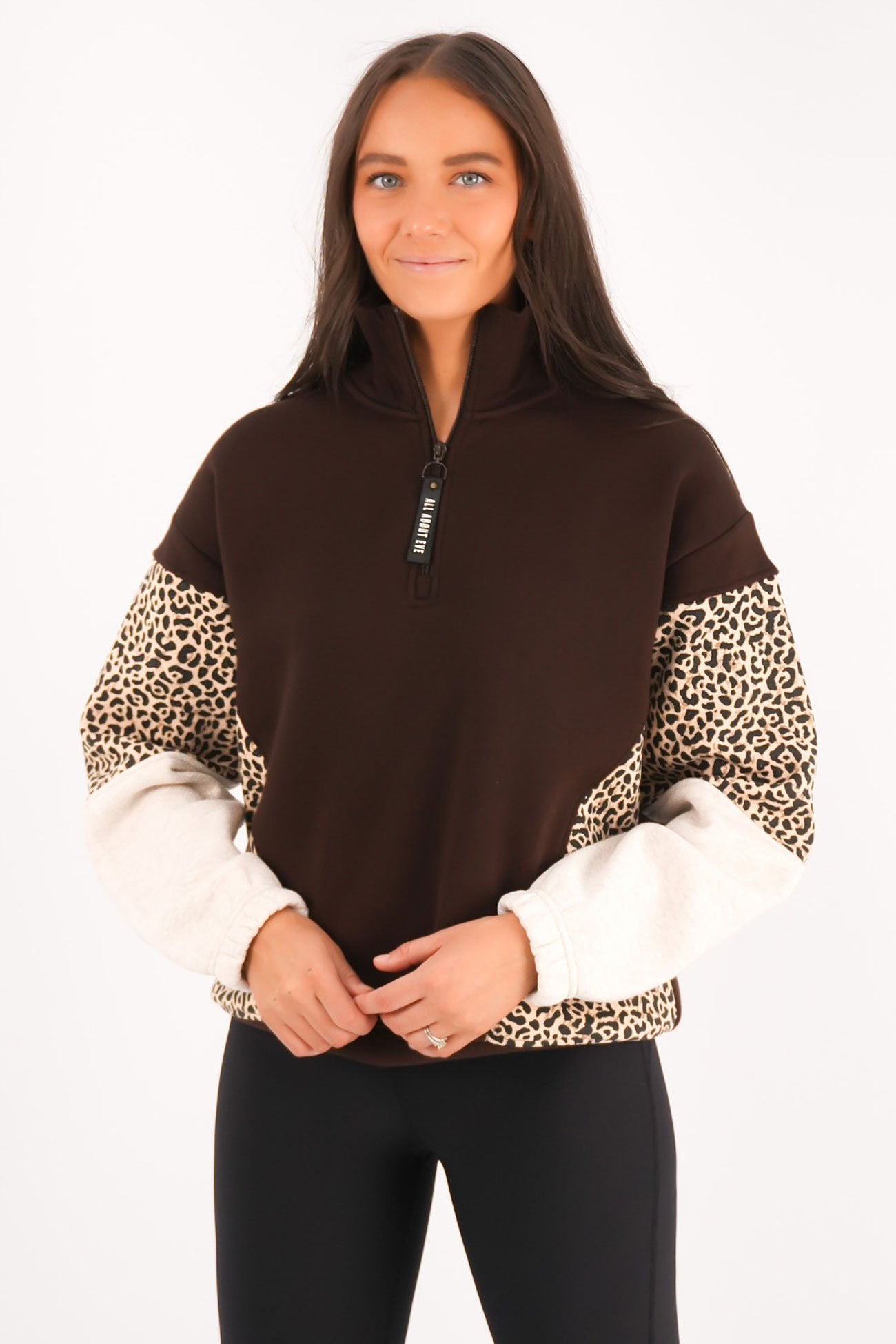 Savannah 1/4 Zip Brown