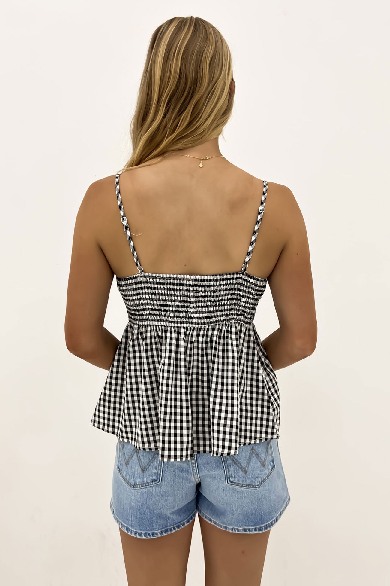 Savannah Top Black Check