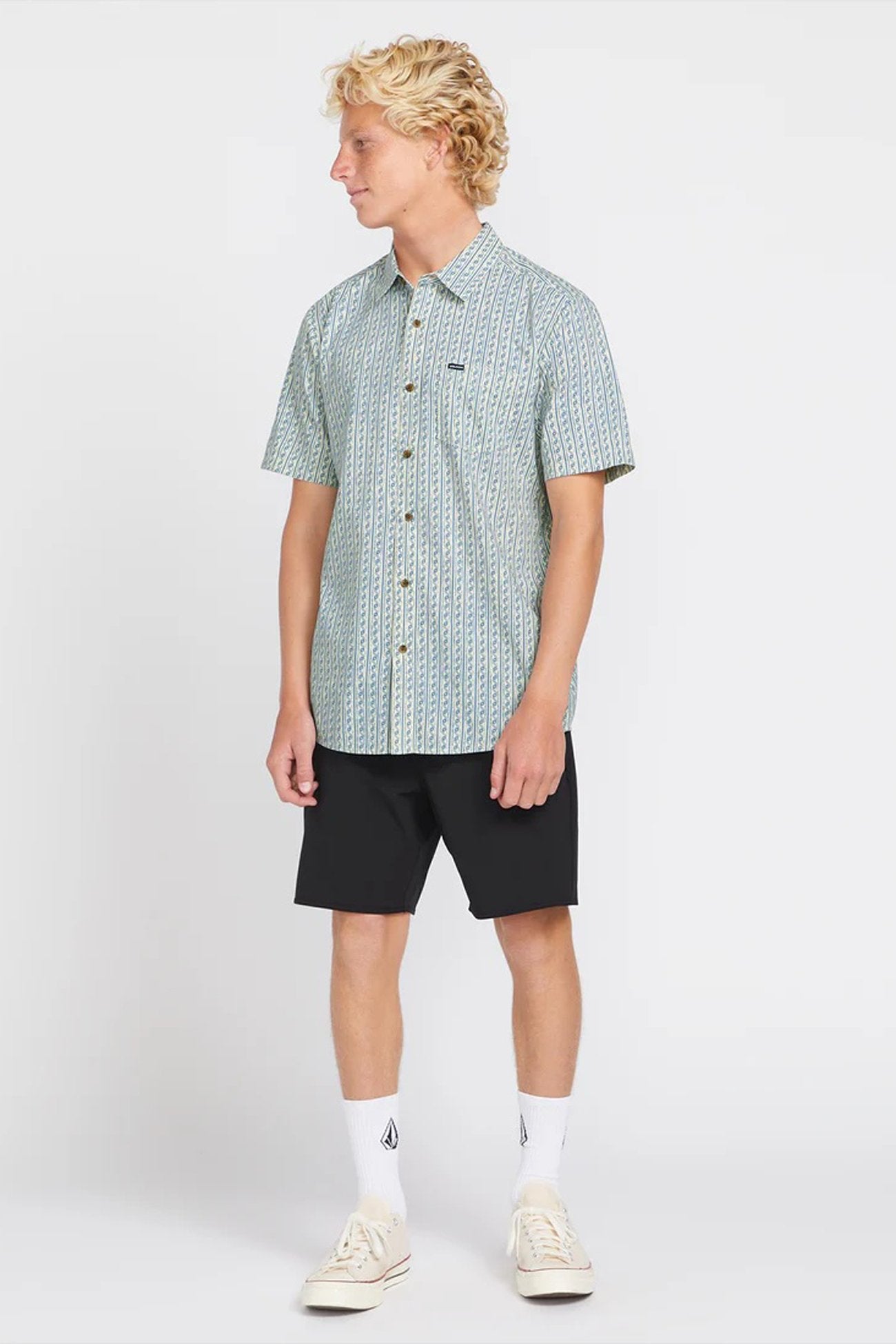 Scaler Stone Woven Short Sleeve Shirt Dirty White