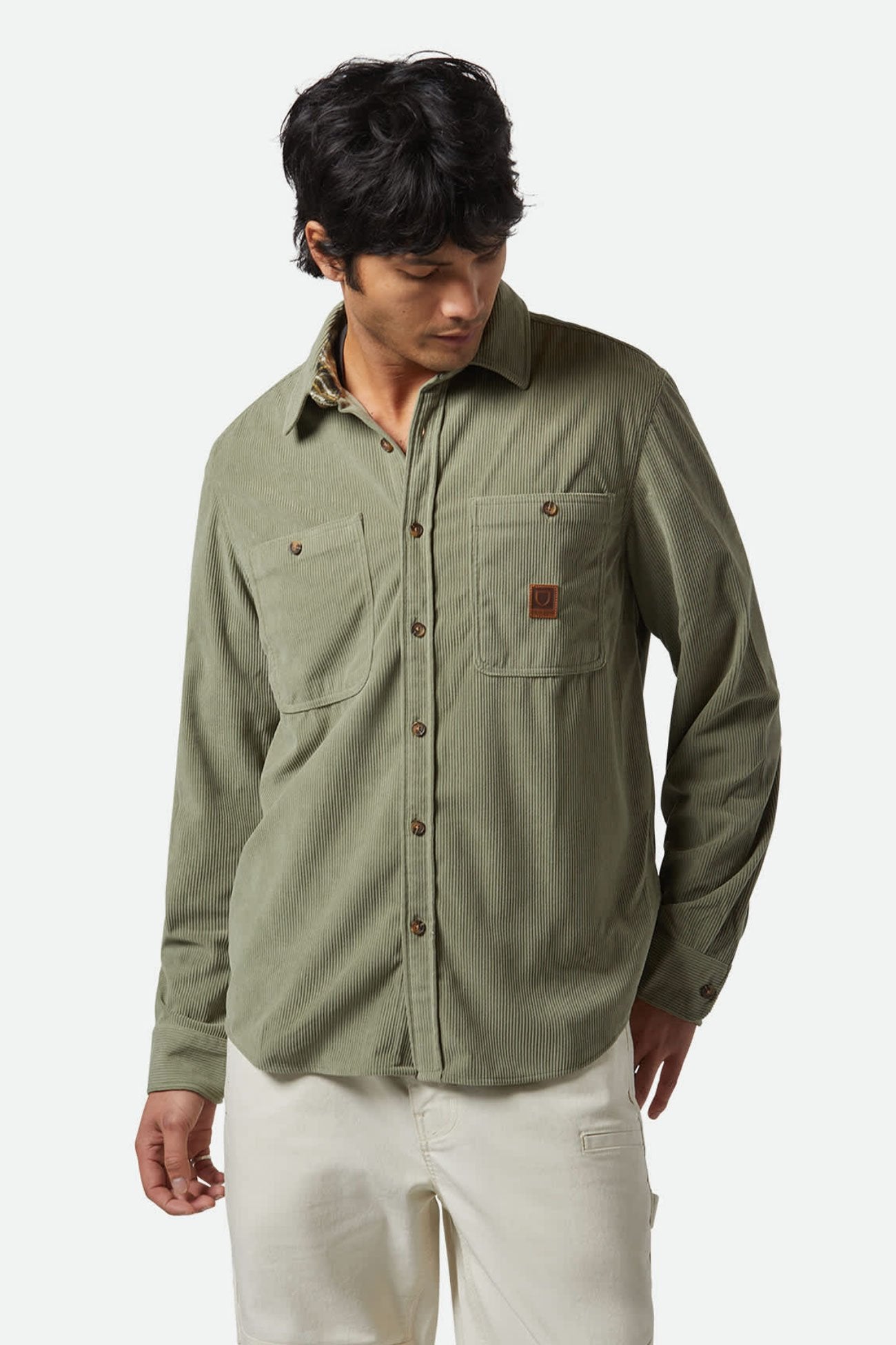 The Field Corduroy Overshirt Military Olive