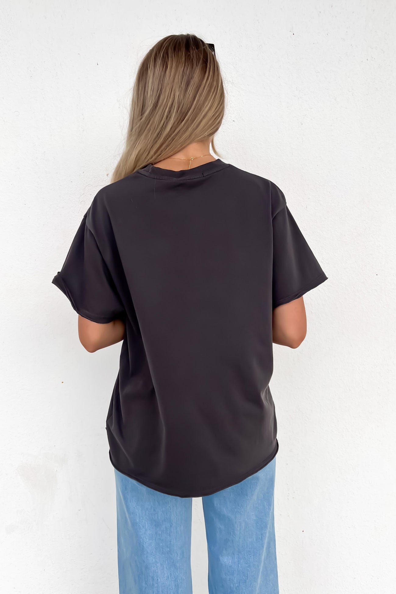 Seeking Oversized Tee Washed Black