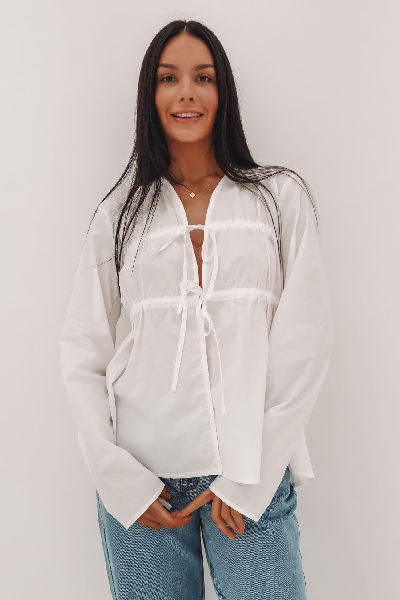 Serenity Long Sleeve Top White