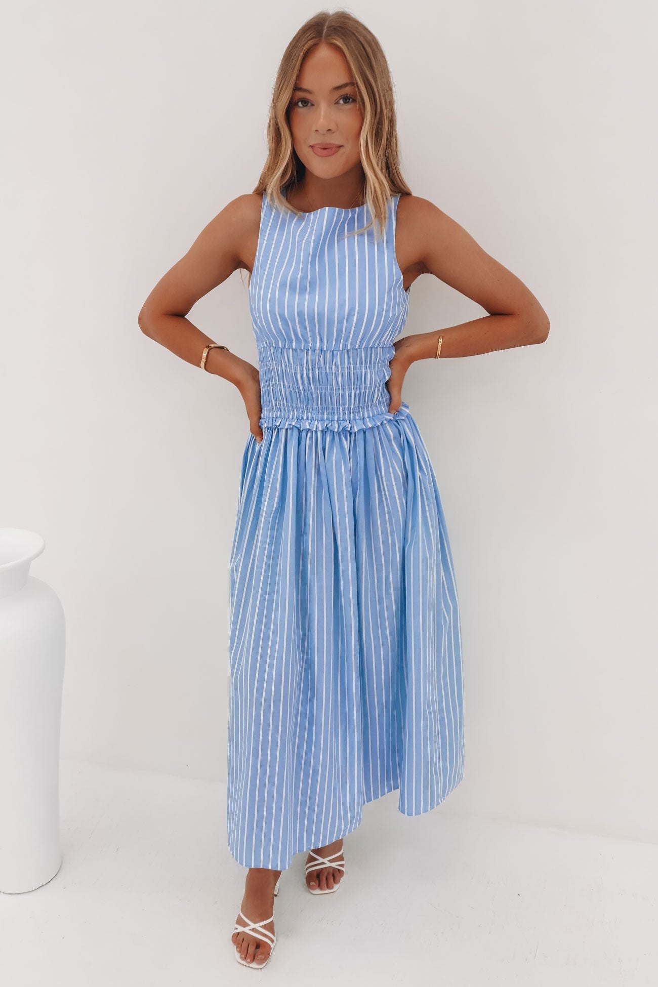 Seth Maxi Dress Blue Stripe