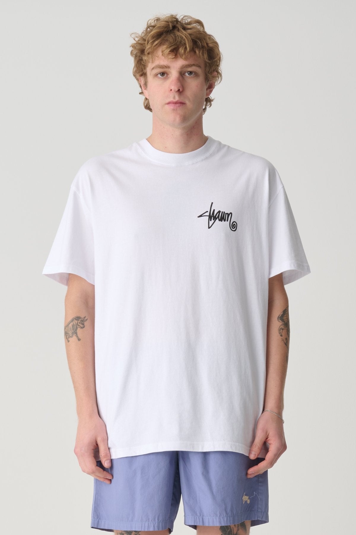 Shawn Script Tee White