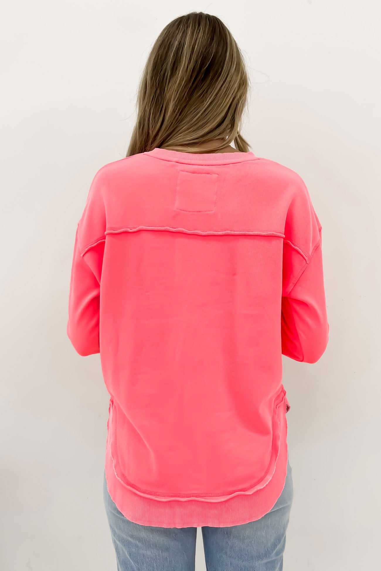 Simplified Crew Neon Pink