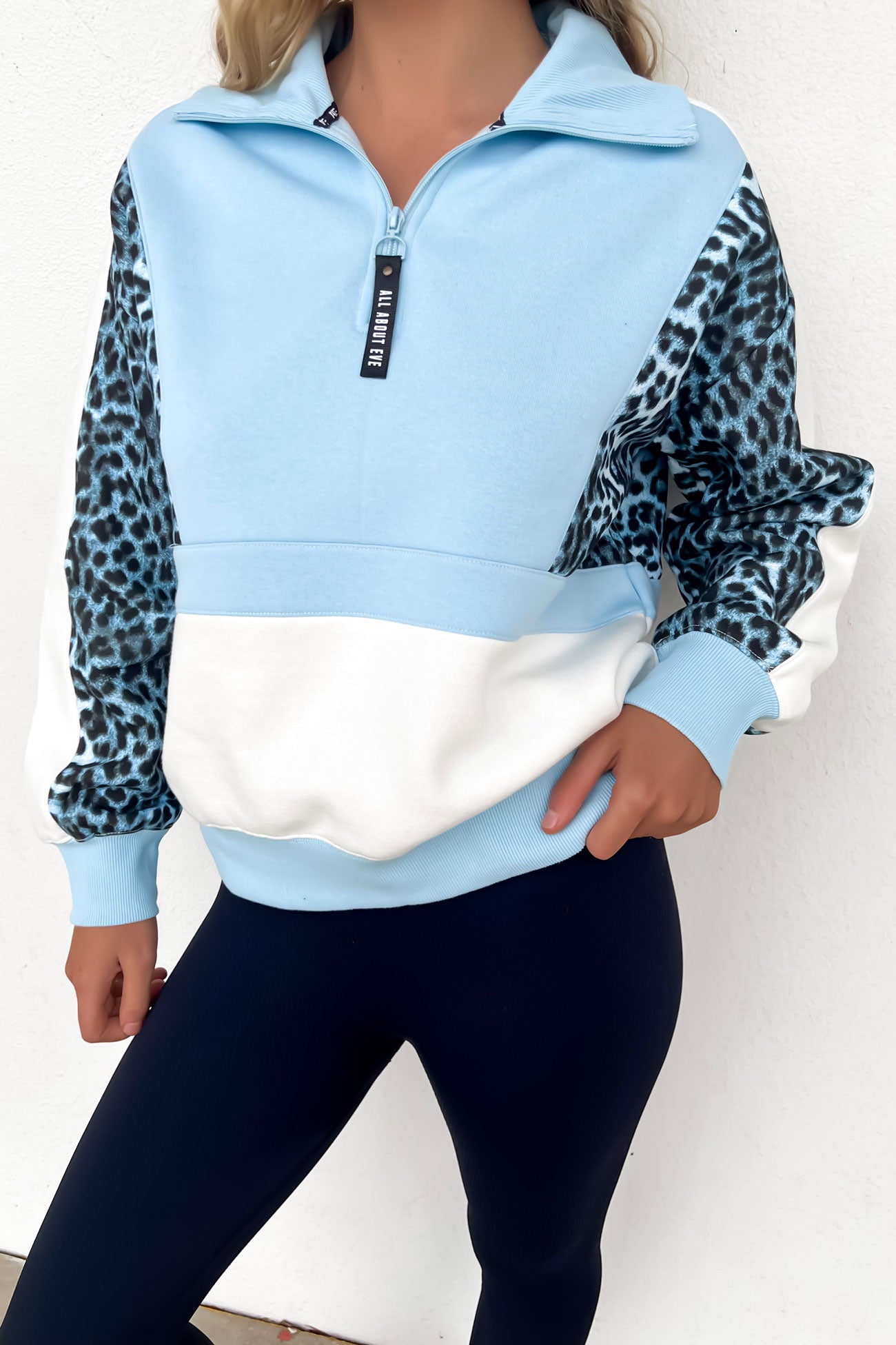 Ski Lodge 1/4 Zip Light Blue