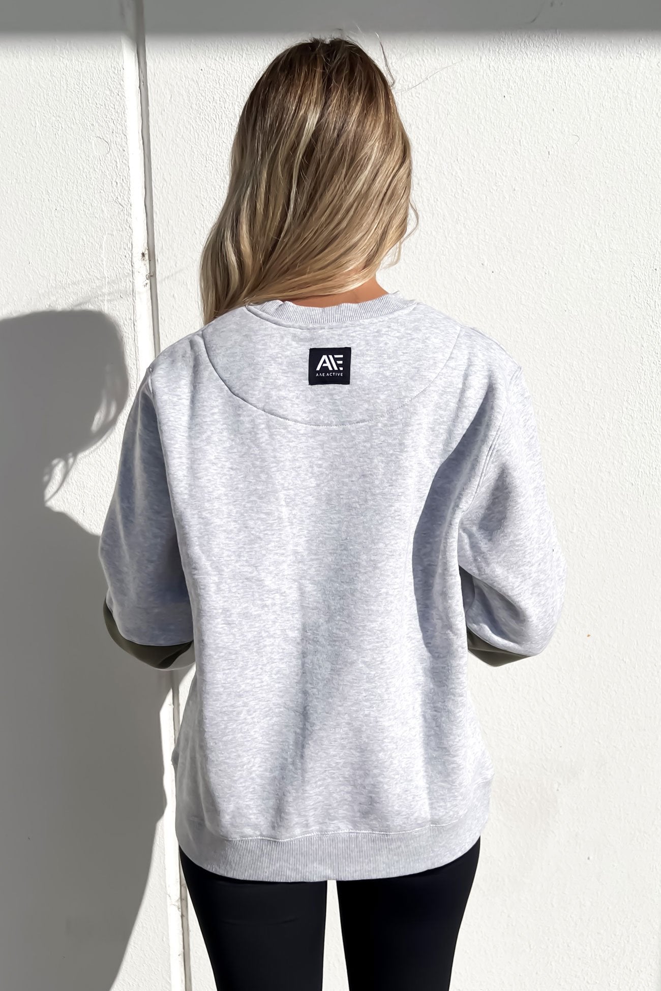 Ski Run Oversized Crew Grey Marle