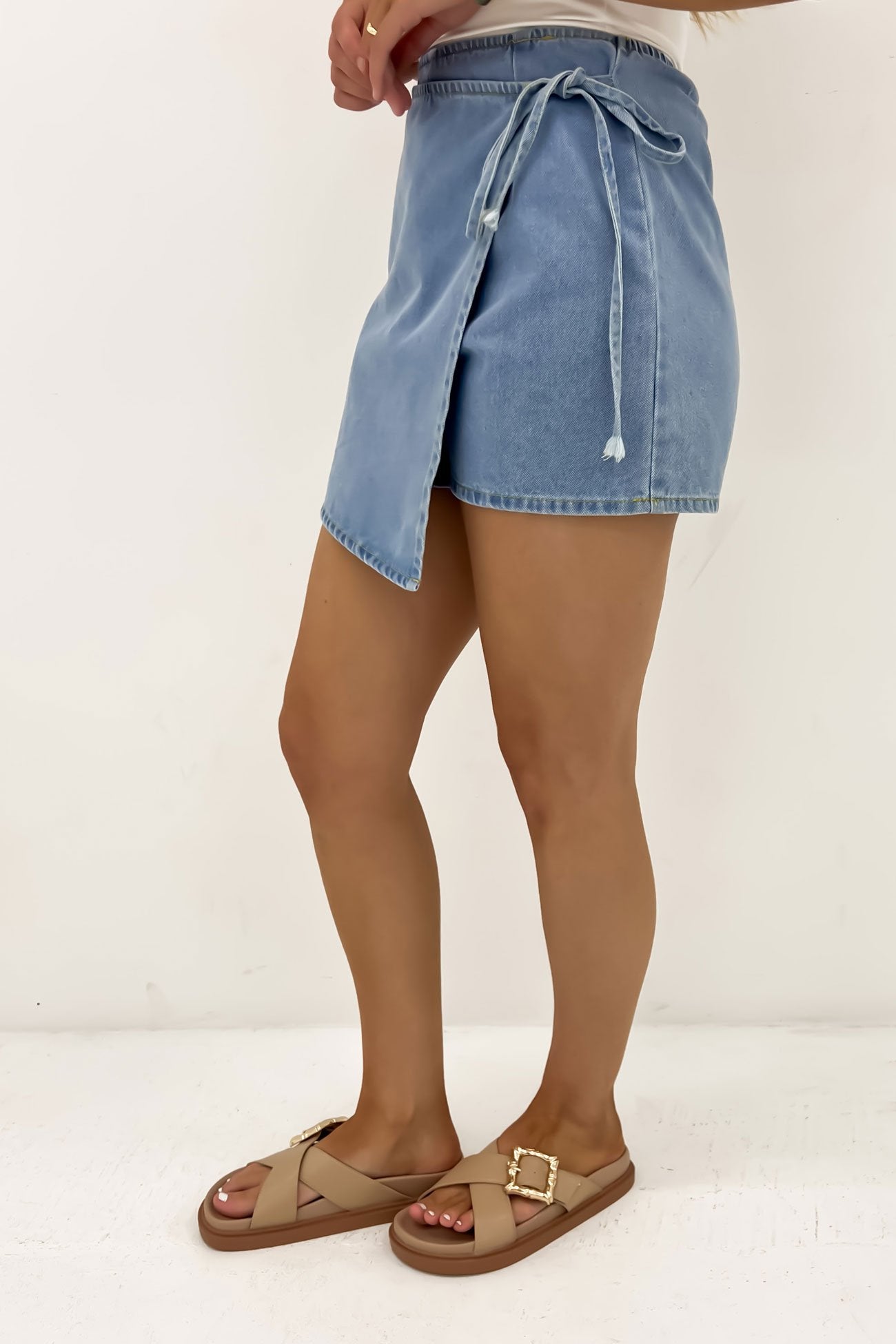 Sofia Denim Skort Light Blue