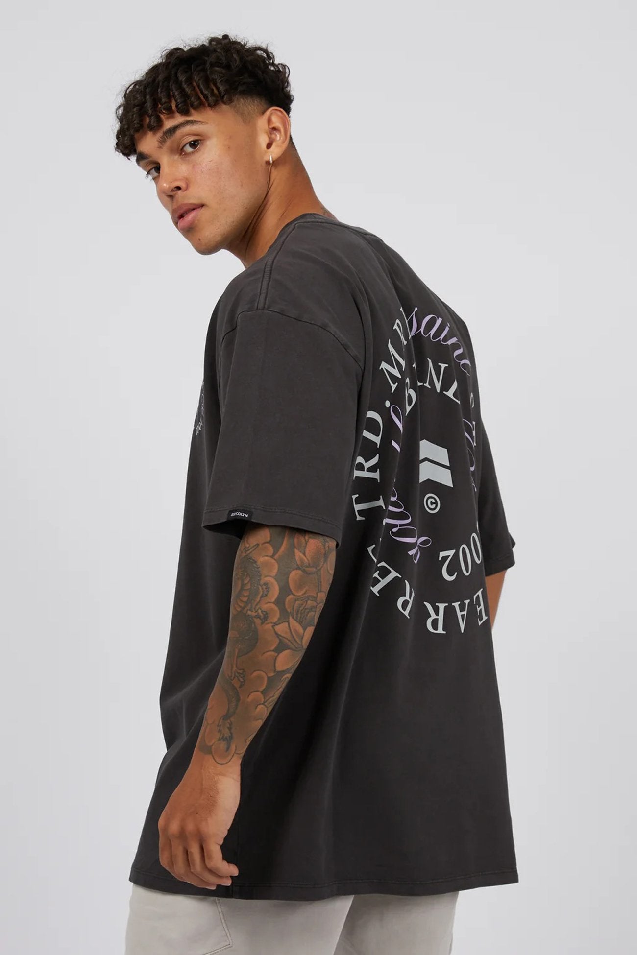 Spiral Tee Washed Black