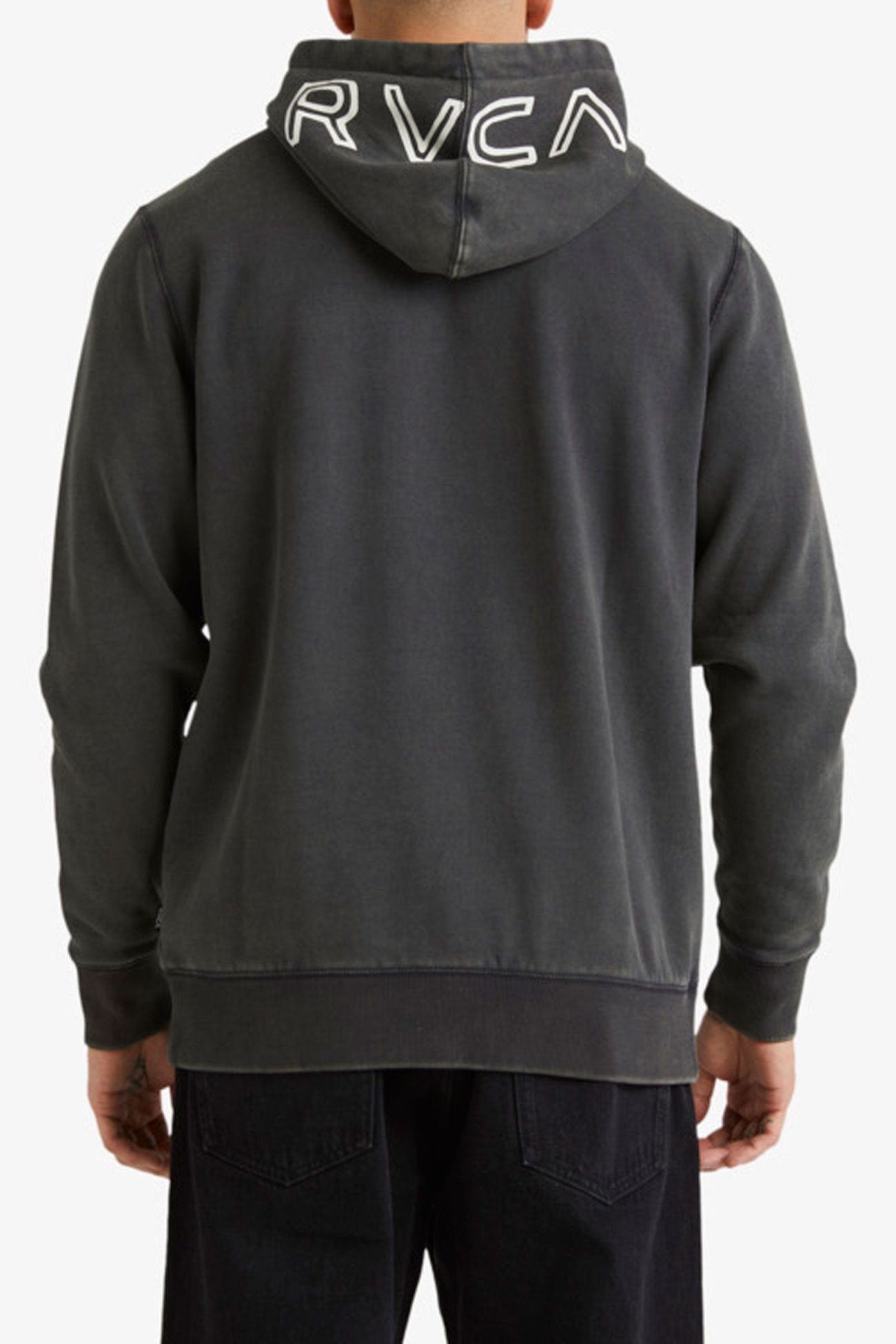 Stacked Hoodie Washed Black