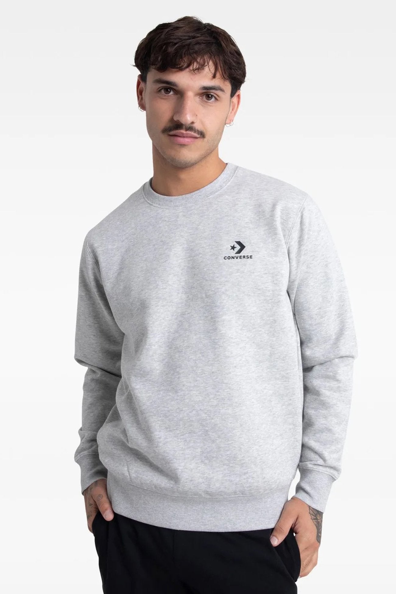 Star Chevron Core Crew Grey Marle