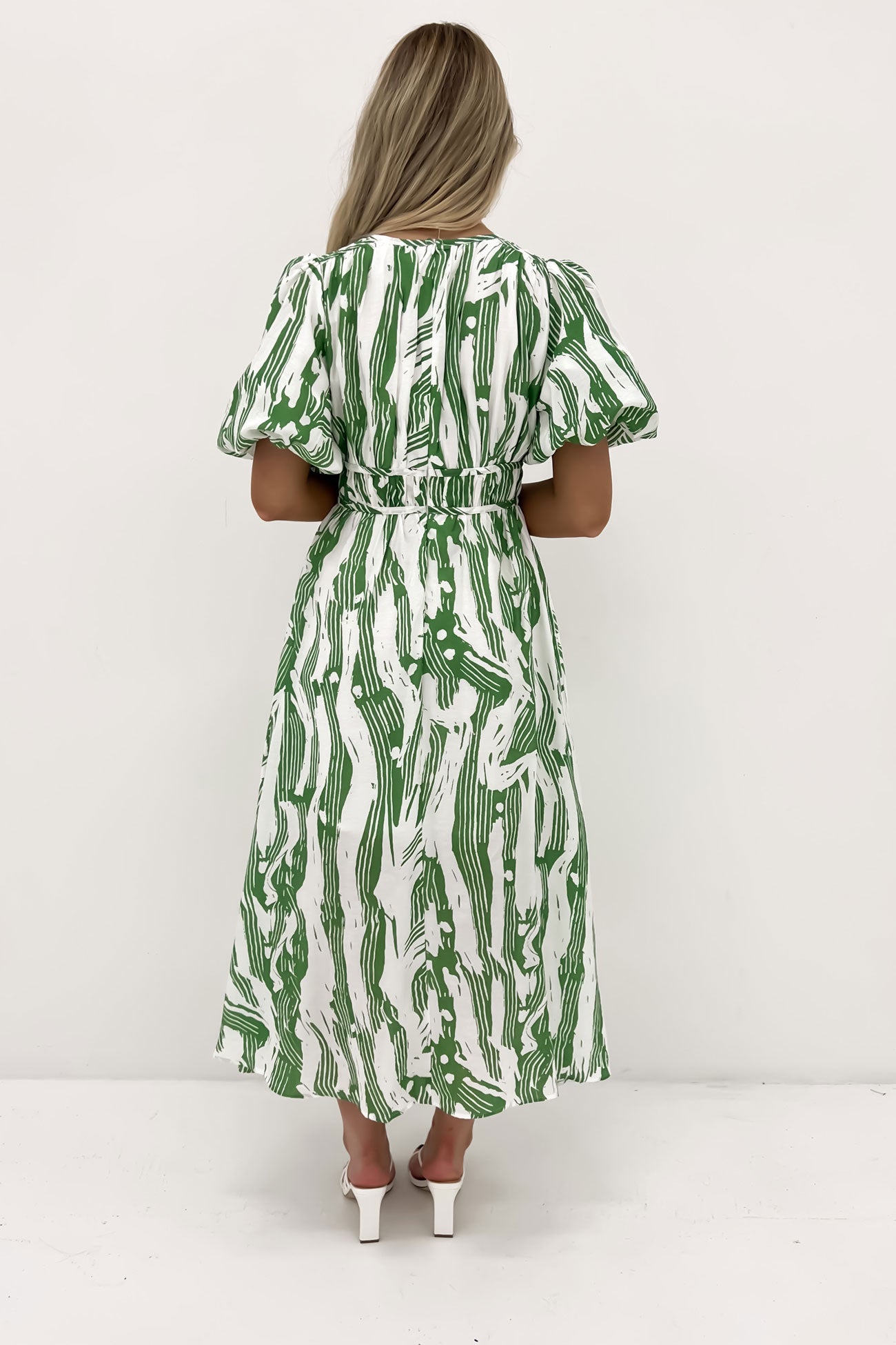 Marcus Midi Dress Green Jungle