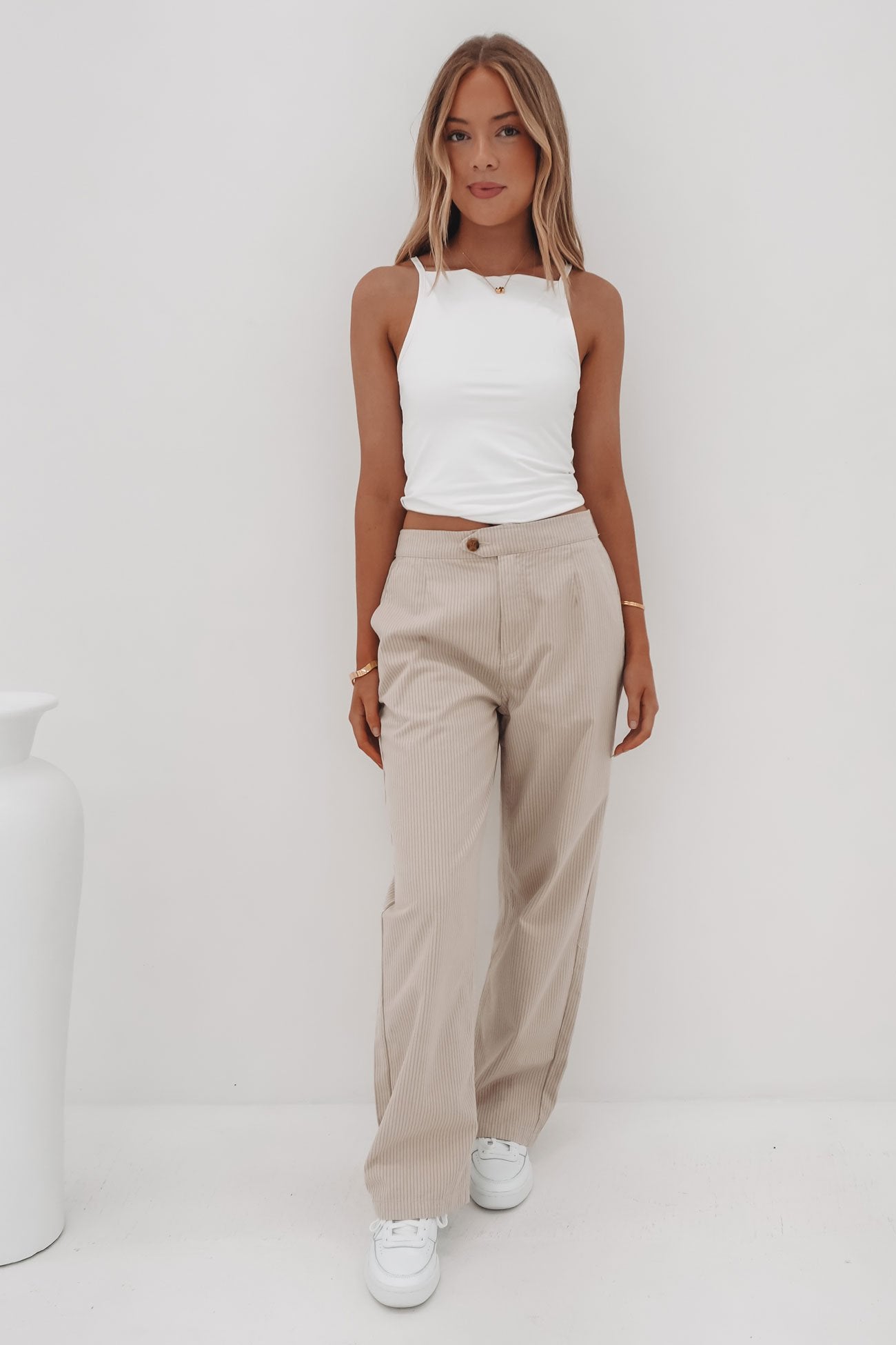 Stripe Hudson Pant Natural