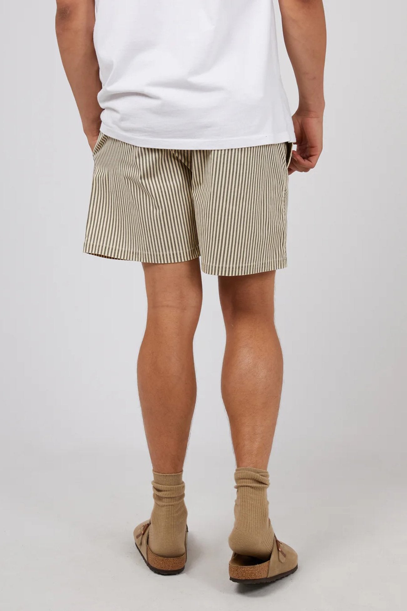 Stripe Short Tan