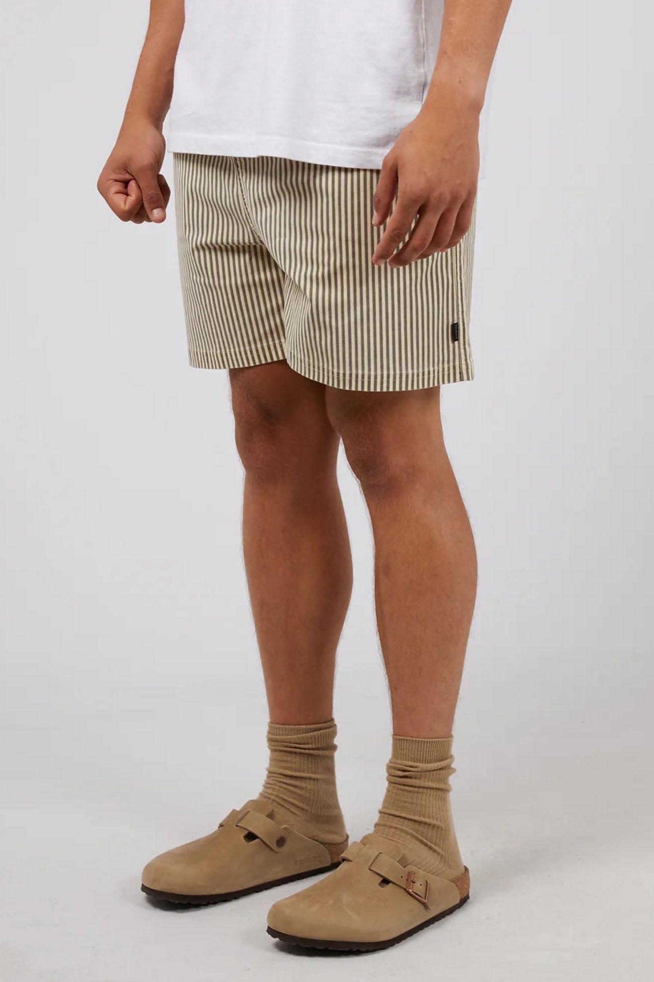 Stripe Short Tan