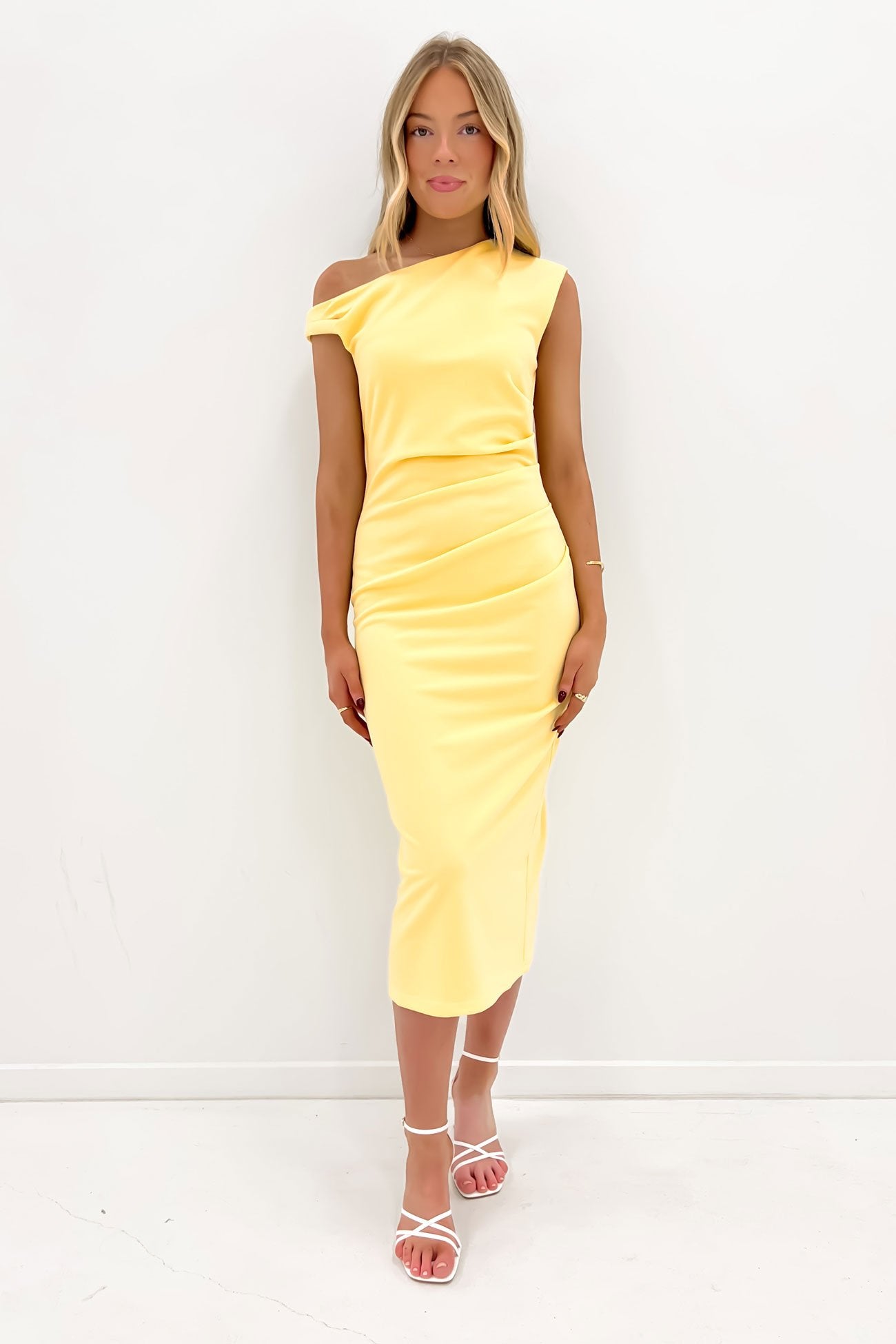 Sylvie Midi Dress Yellow