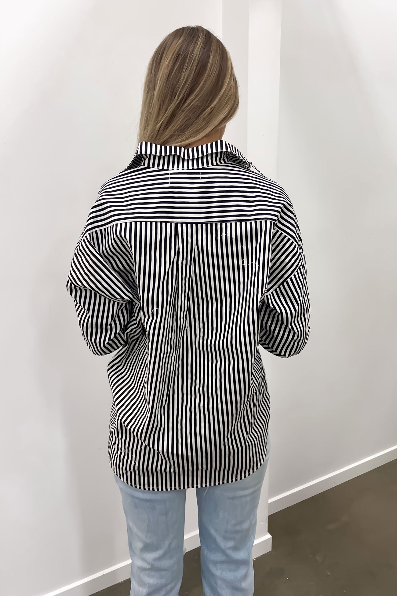 Tammy Shirt Black White Stripe