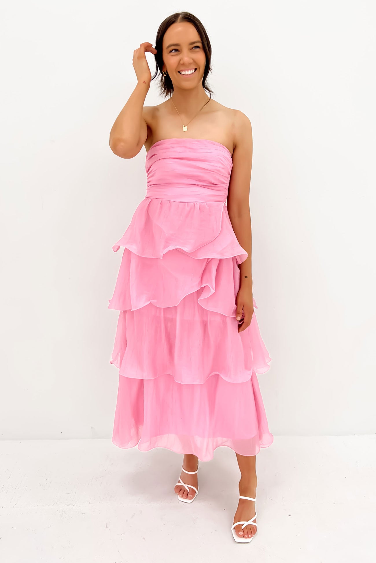 Tansy Midi Dress Pink