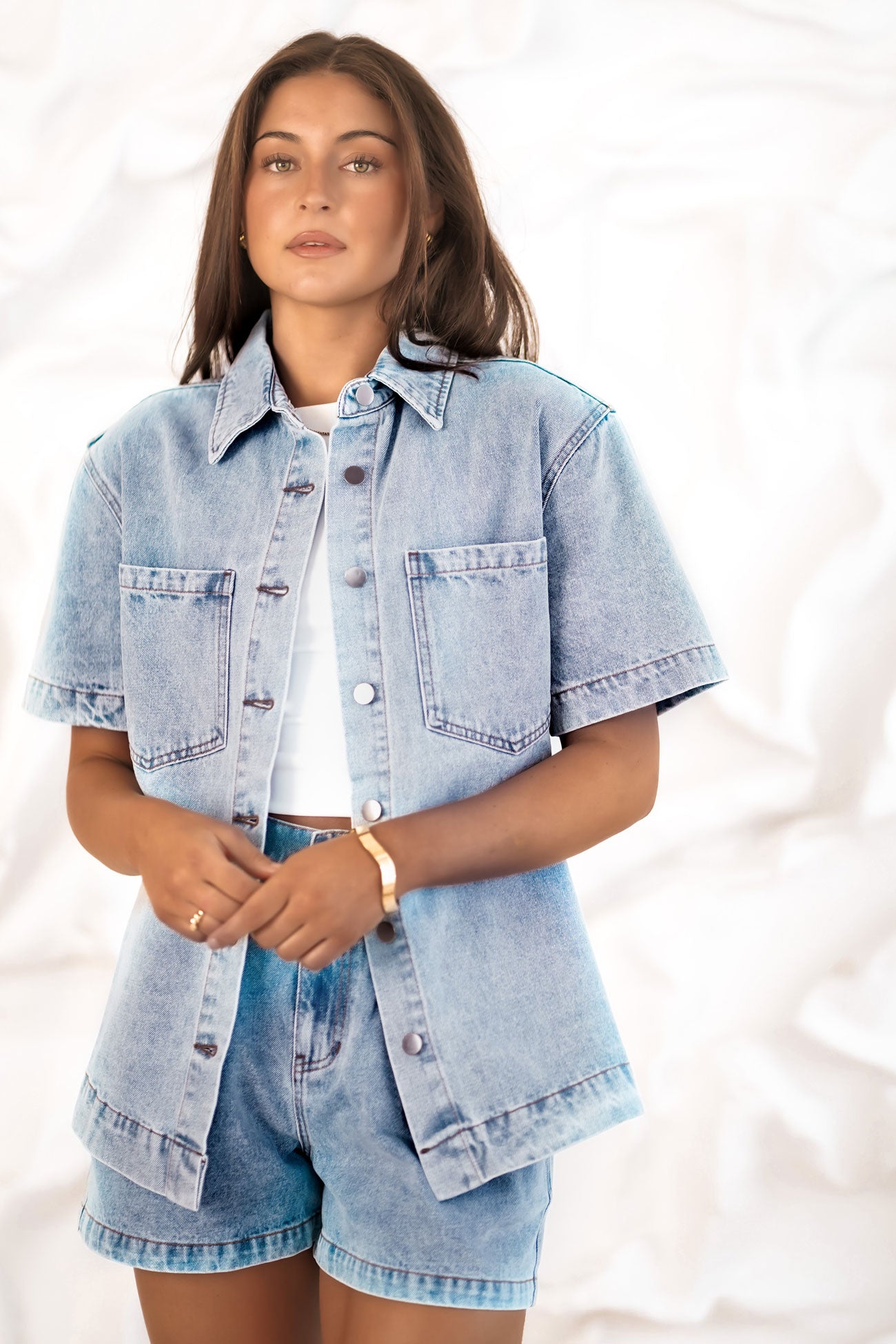 Tatum Denim Shirt Clear Water Blue