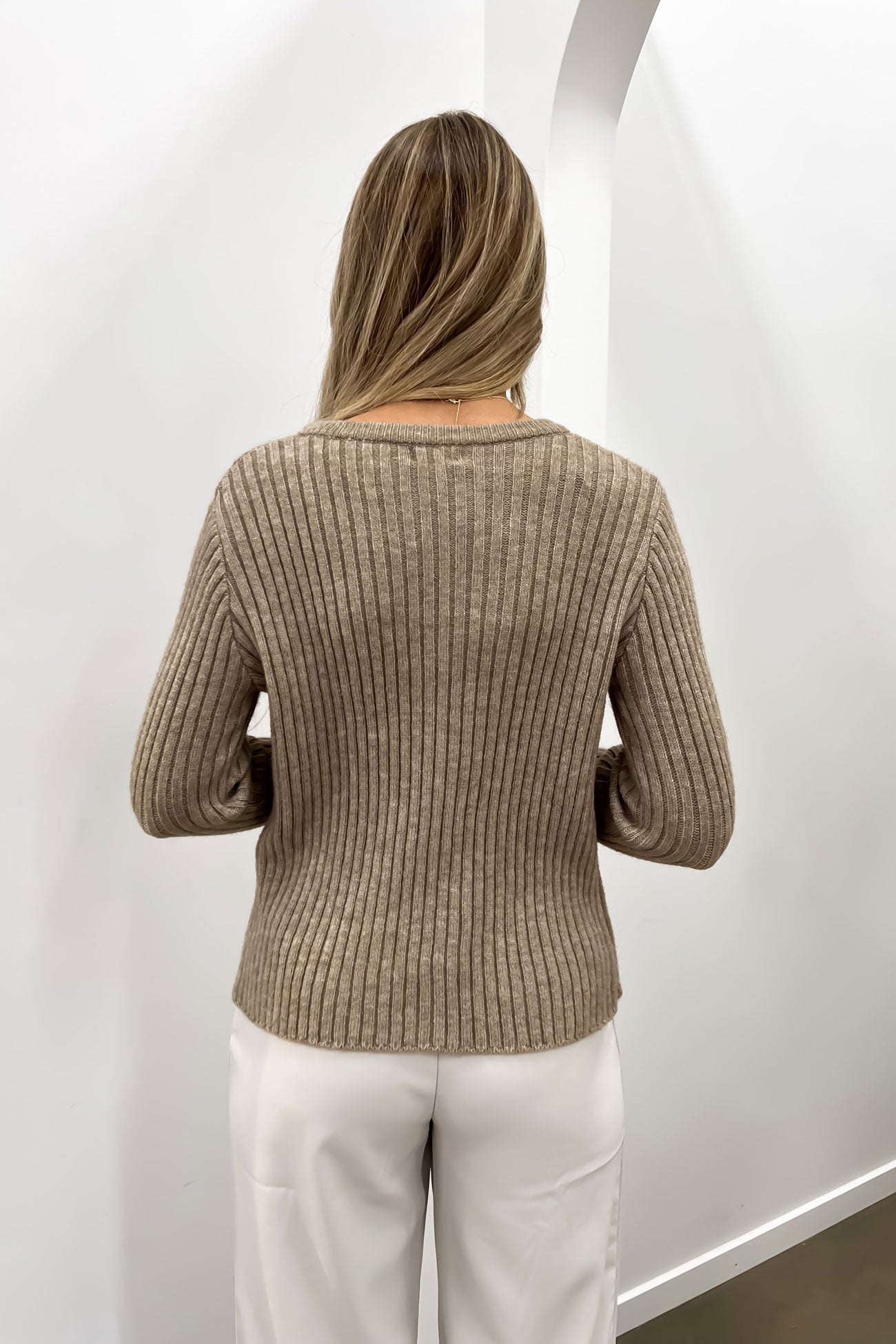 Thomas Knit Zip Jumper Mocha