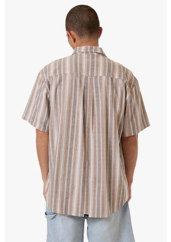 Unlocked Stripe Short Sleeve Shirt Breen