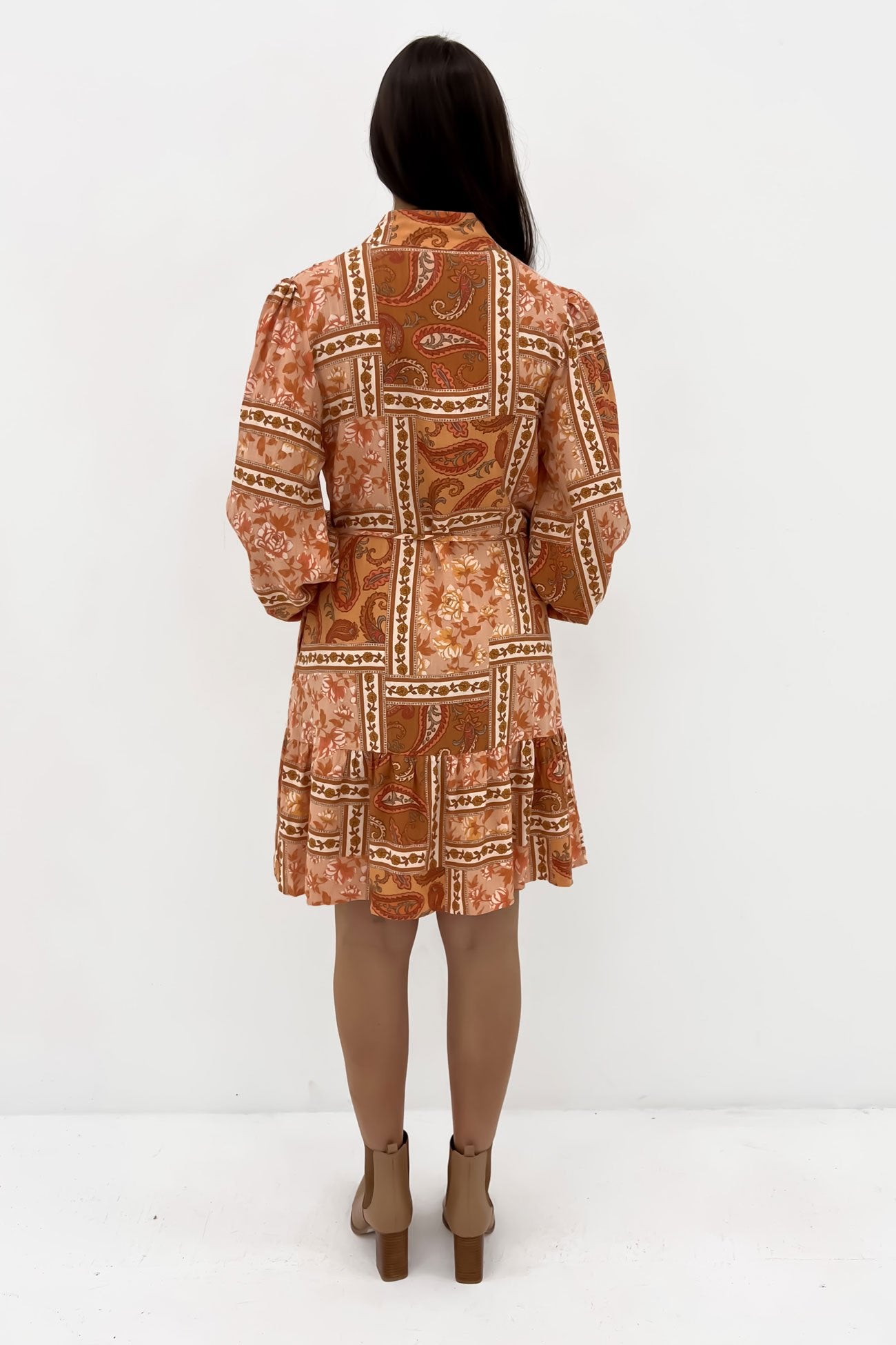 Vanessa Mini Dress Rust Hazel