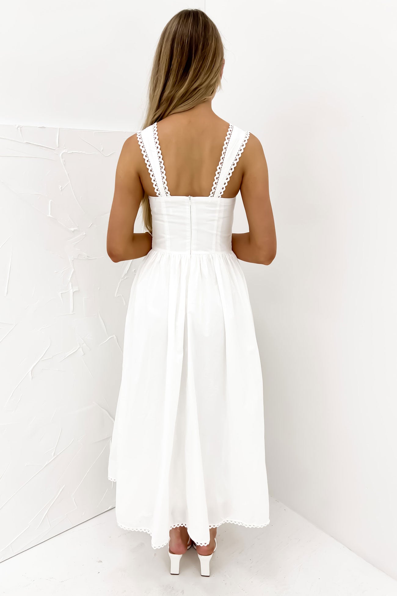 Vanna Midi Dress White