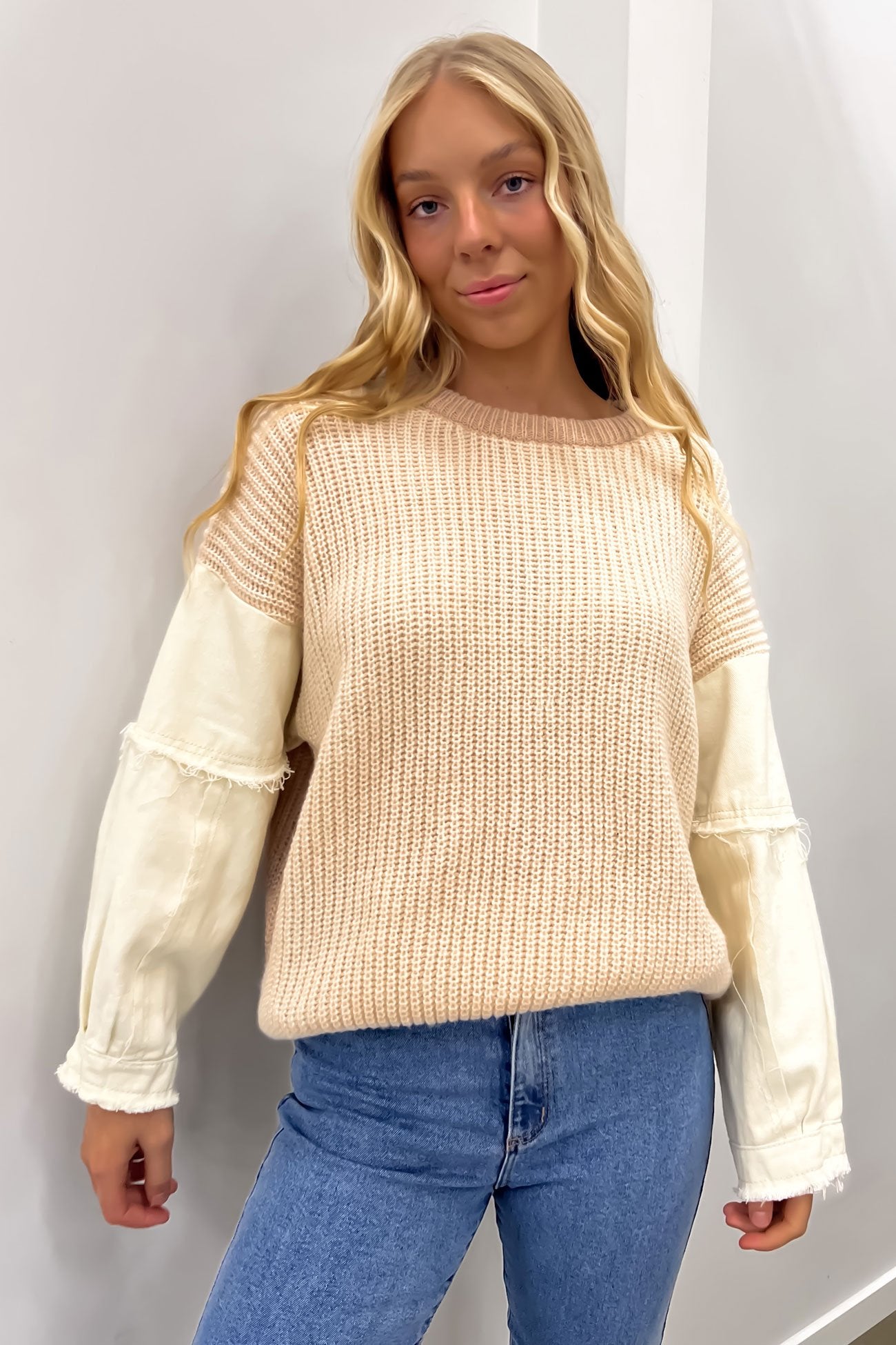 Vayla Knit Jumper Beige Cream