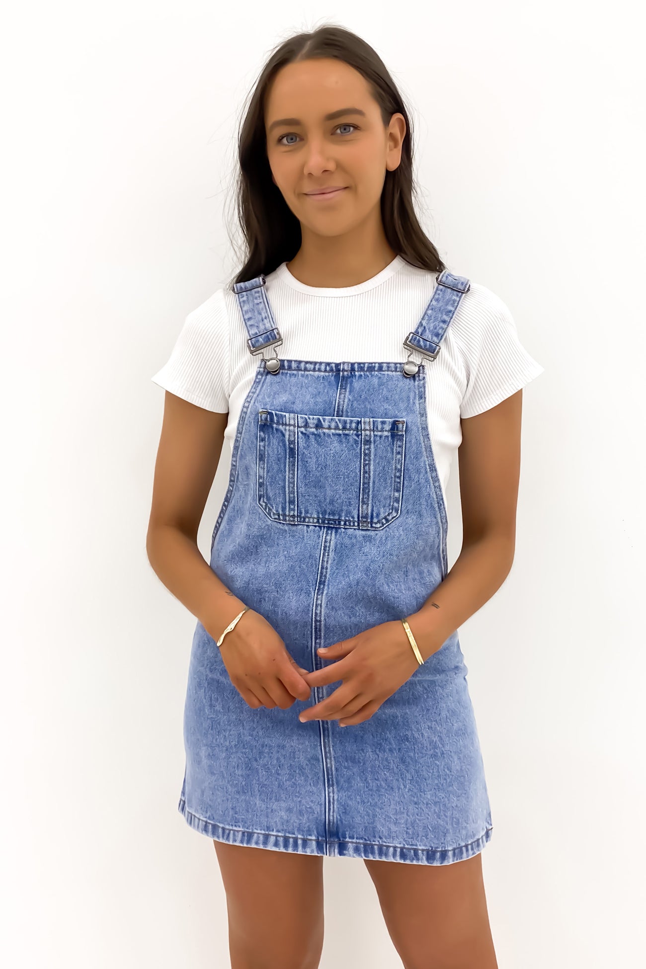 Vianna Pinafore Light Blue