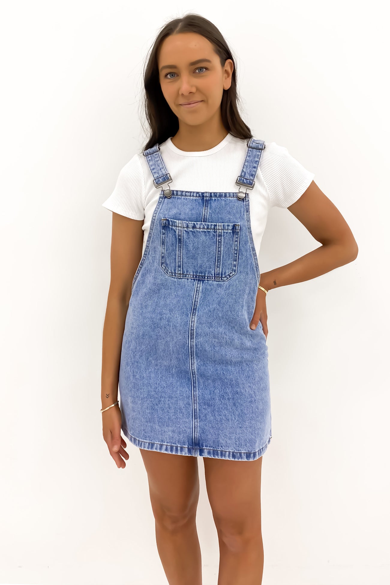 Vianna Pinafore Light Blue