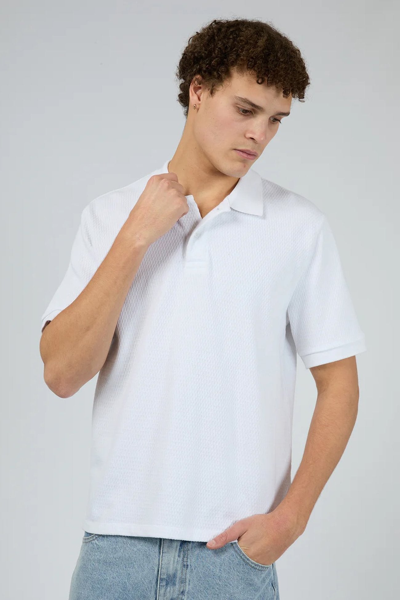 Waffle Polo White