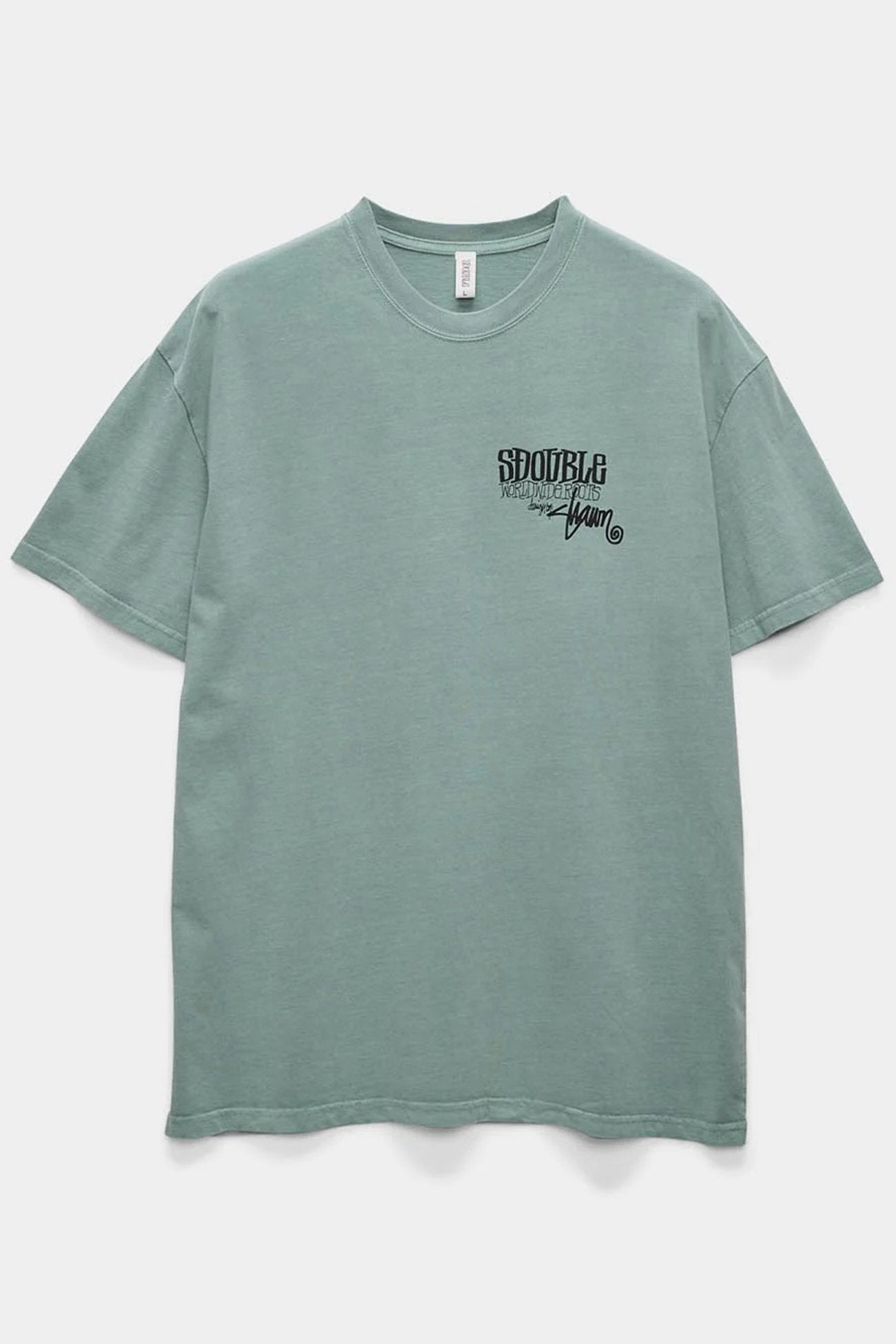 World Wide Roots Tee Washed Sage