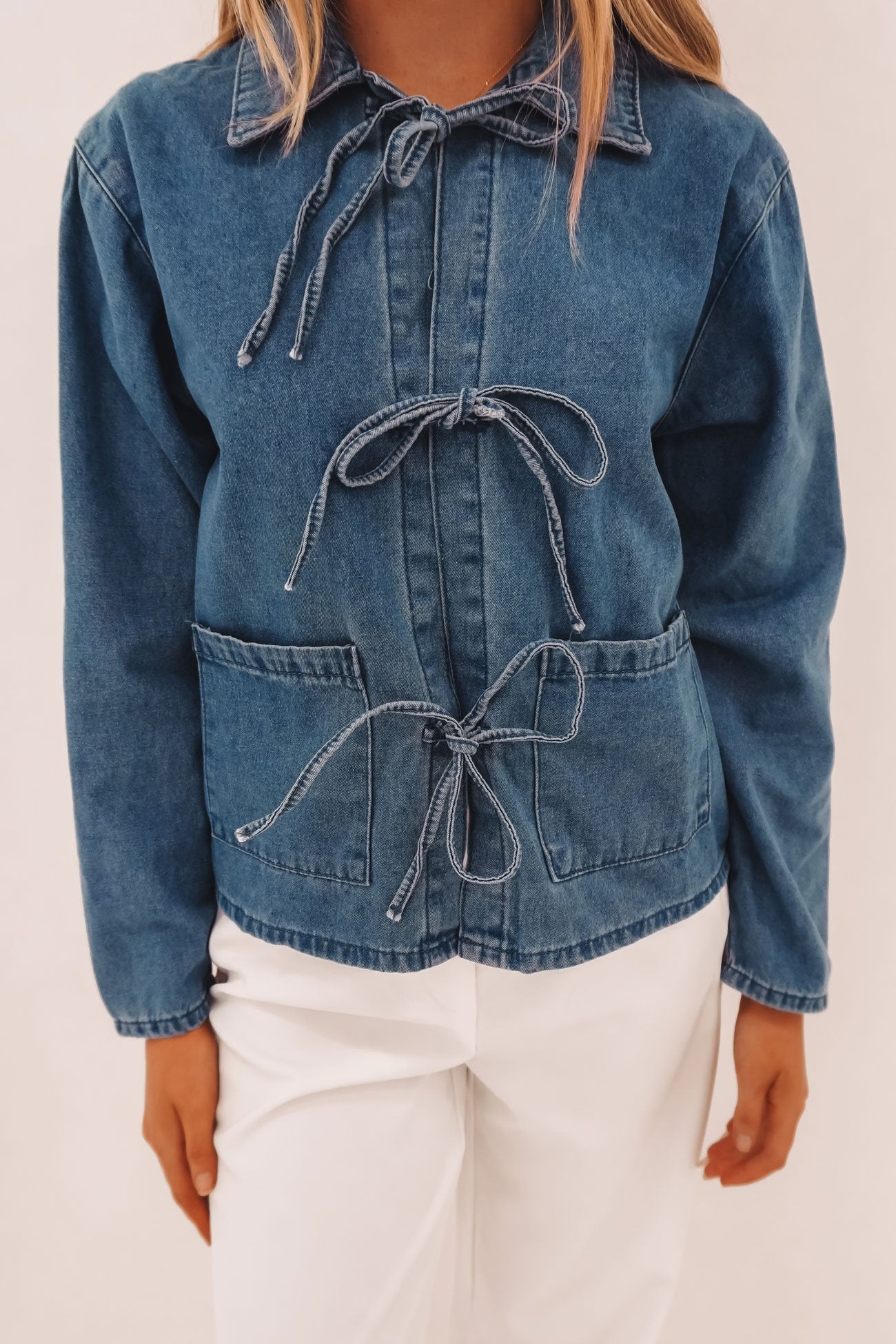 Wylie Denim Light Weight Jacket Mid Blue