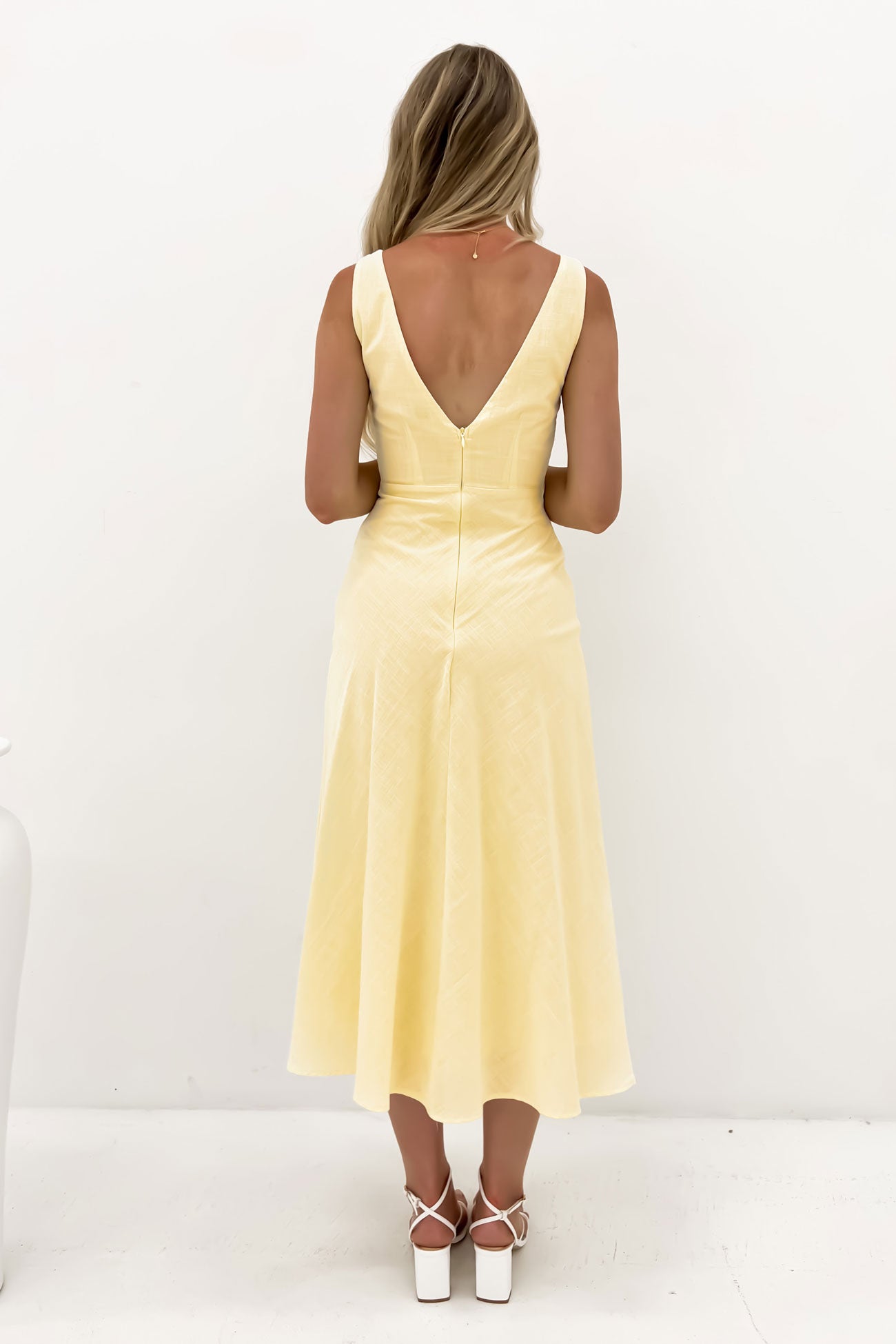 Wystan Midi Dress Yellow