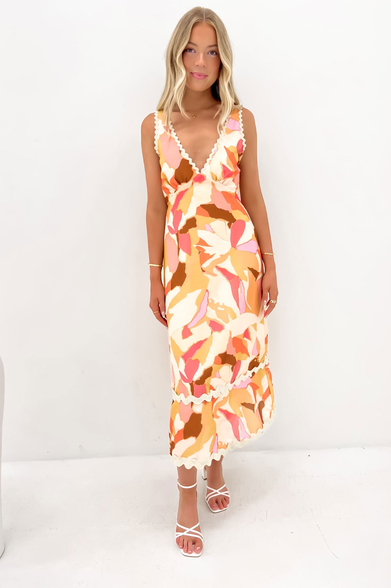 Yates Midi Dress Pink Camo