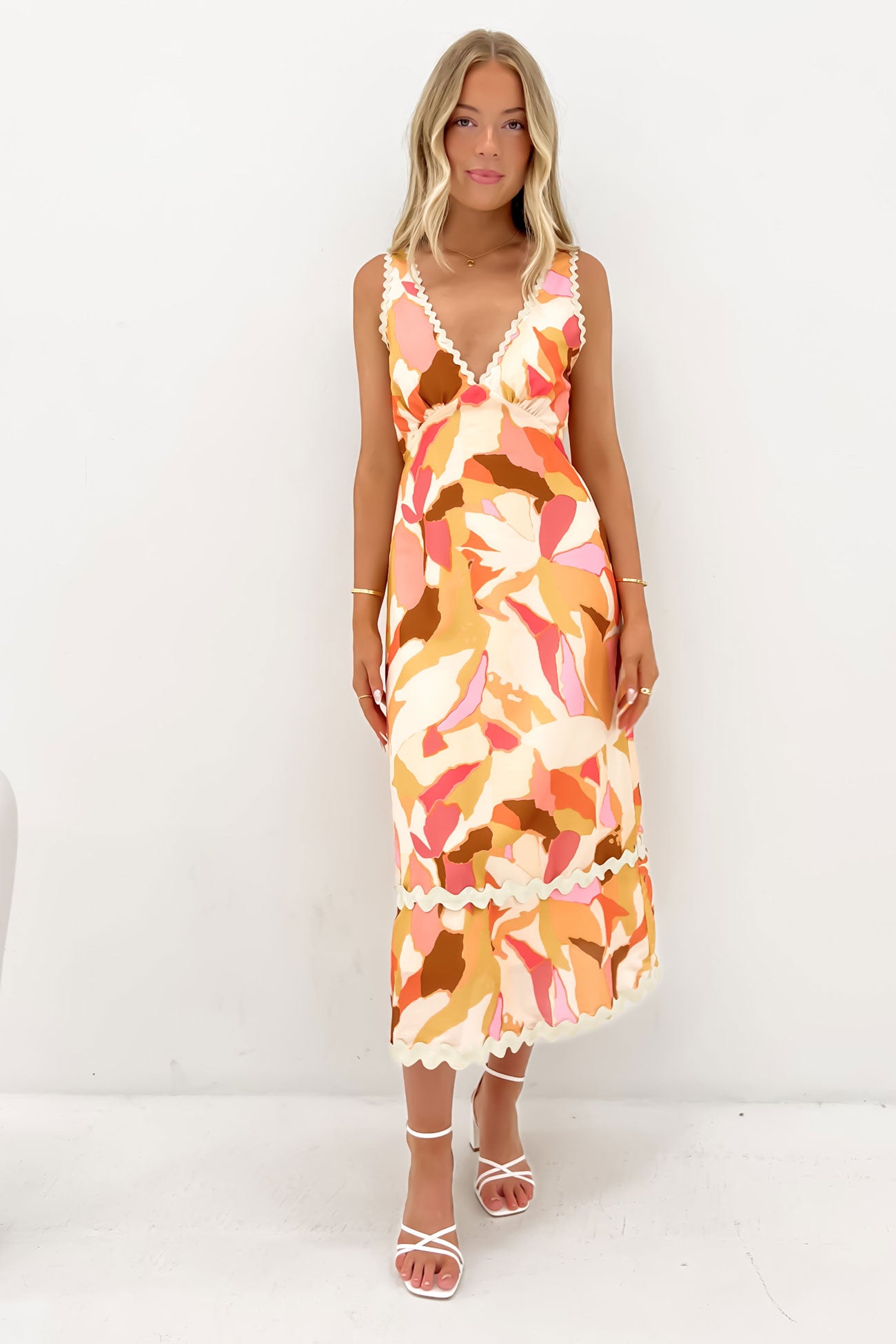 Yates Midi Dress Pink Camo