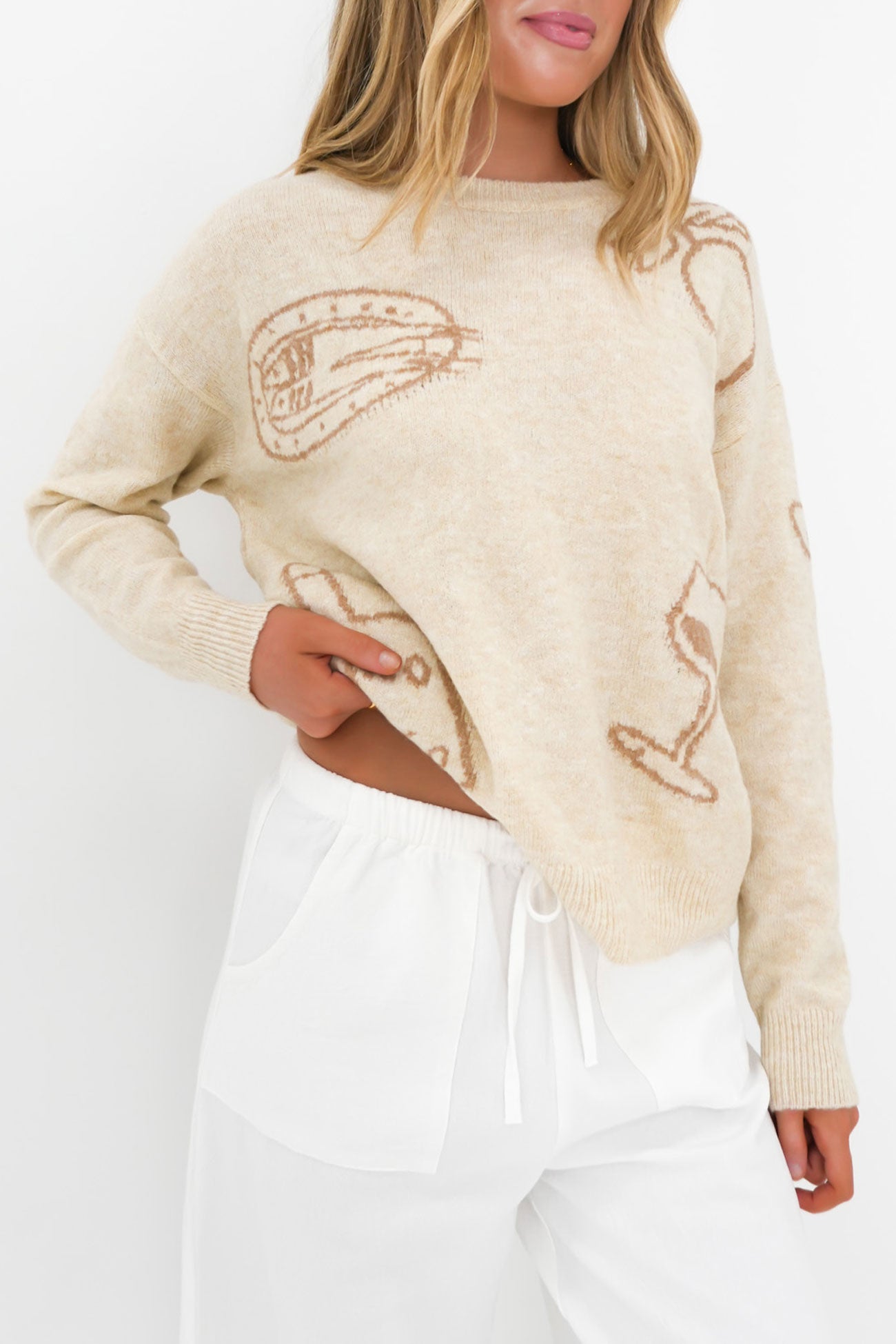 Zeke Knit Jumper Cream