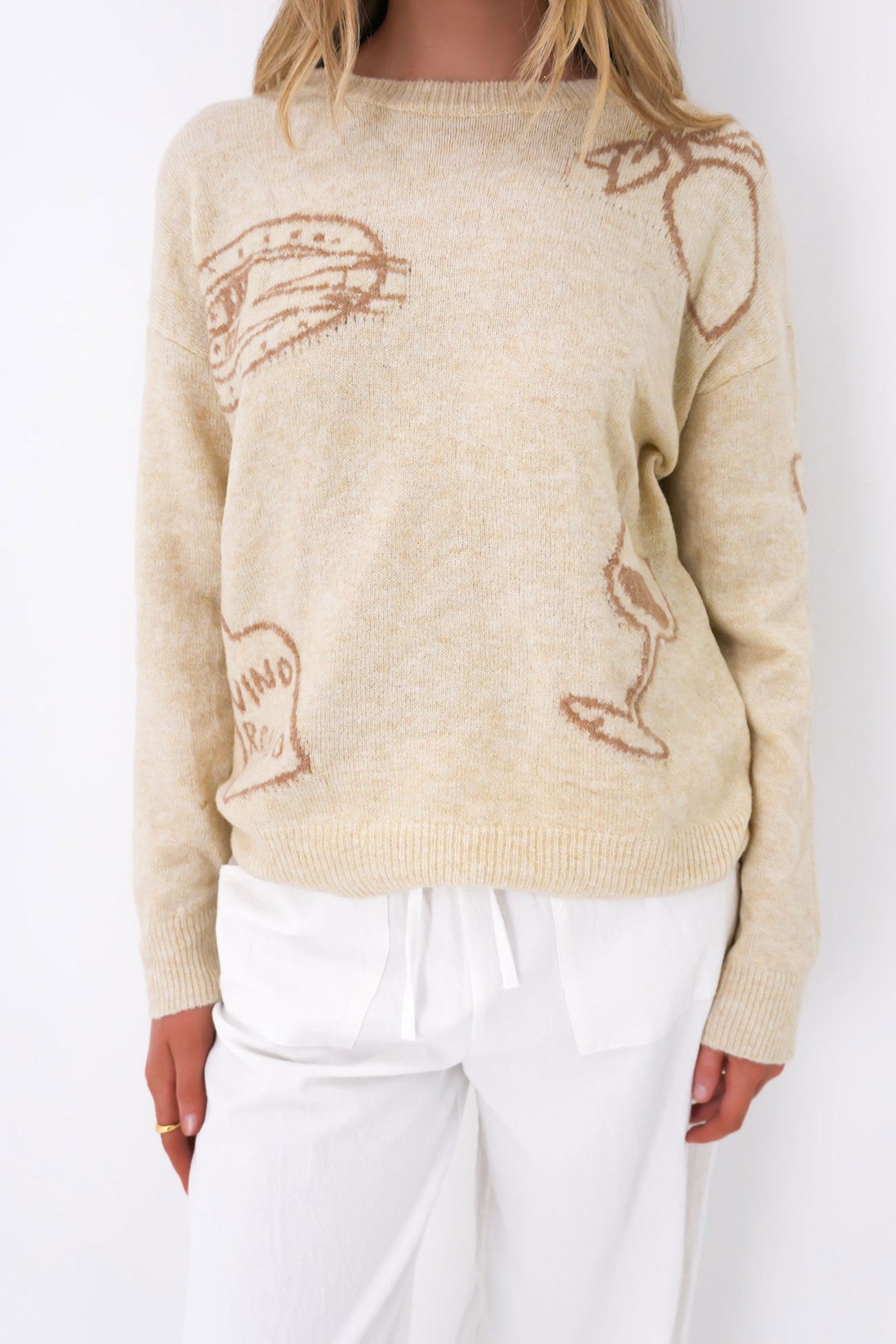 Zeke Knit Jumper Cream