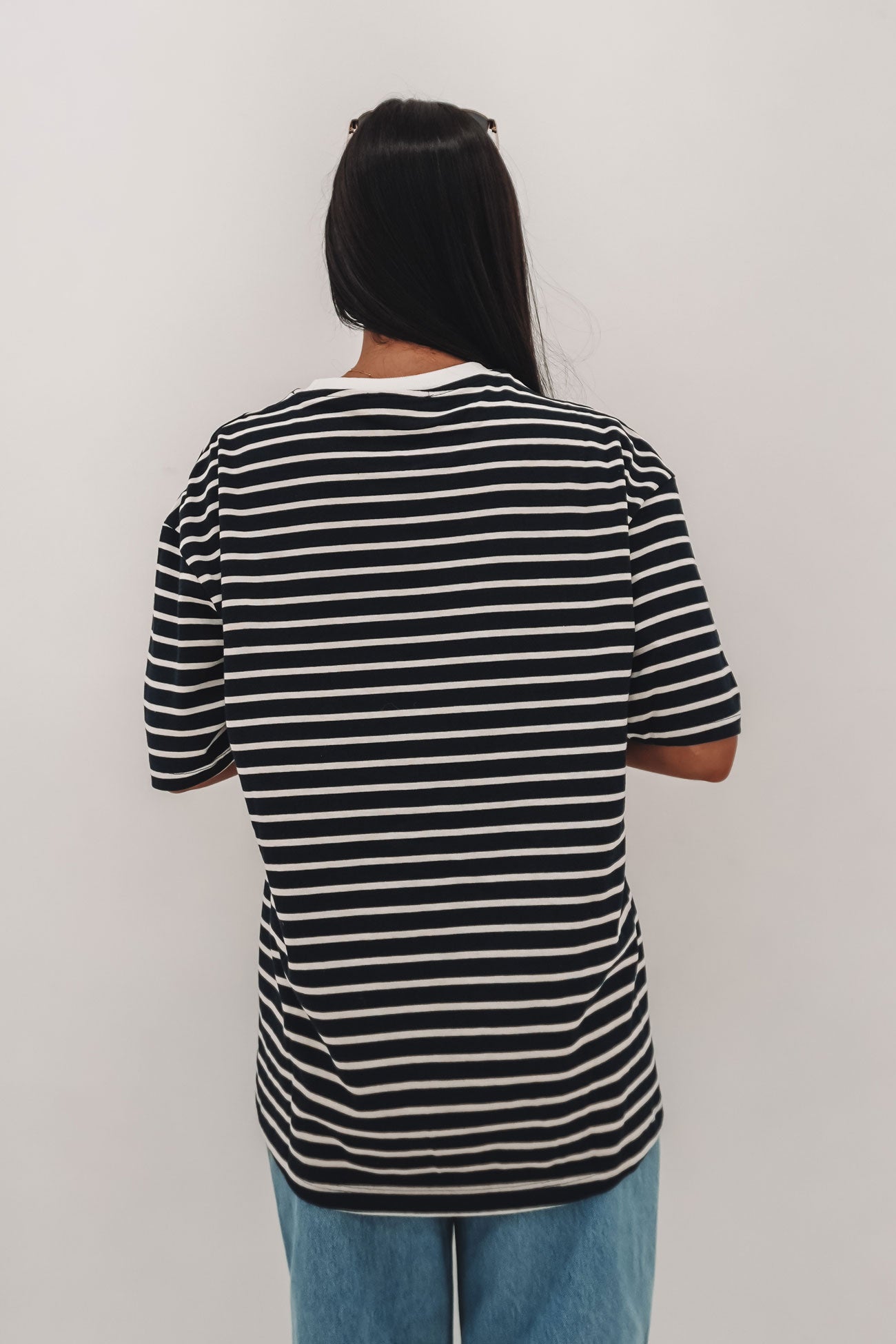 Zora Tee Navy Stripe