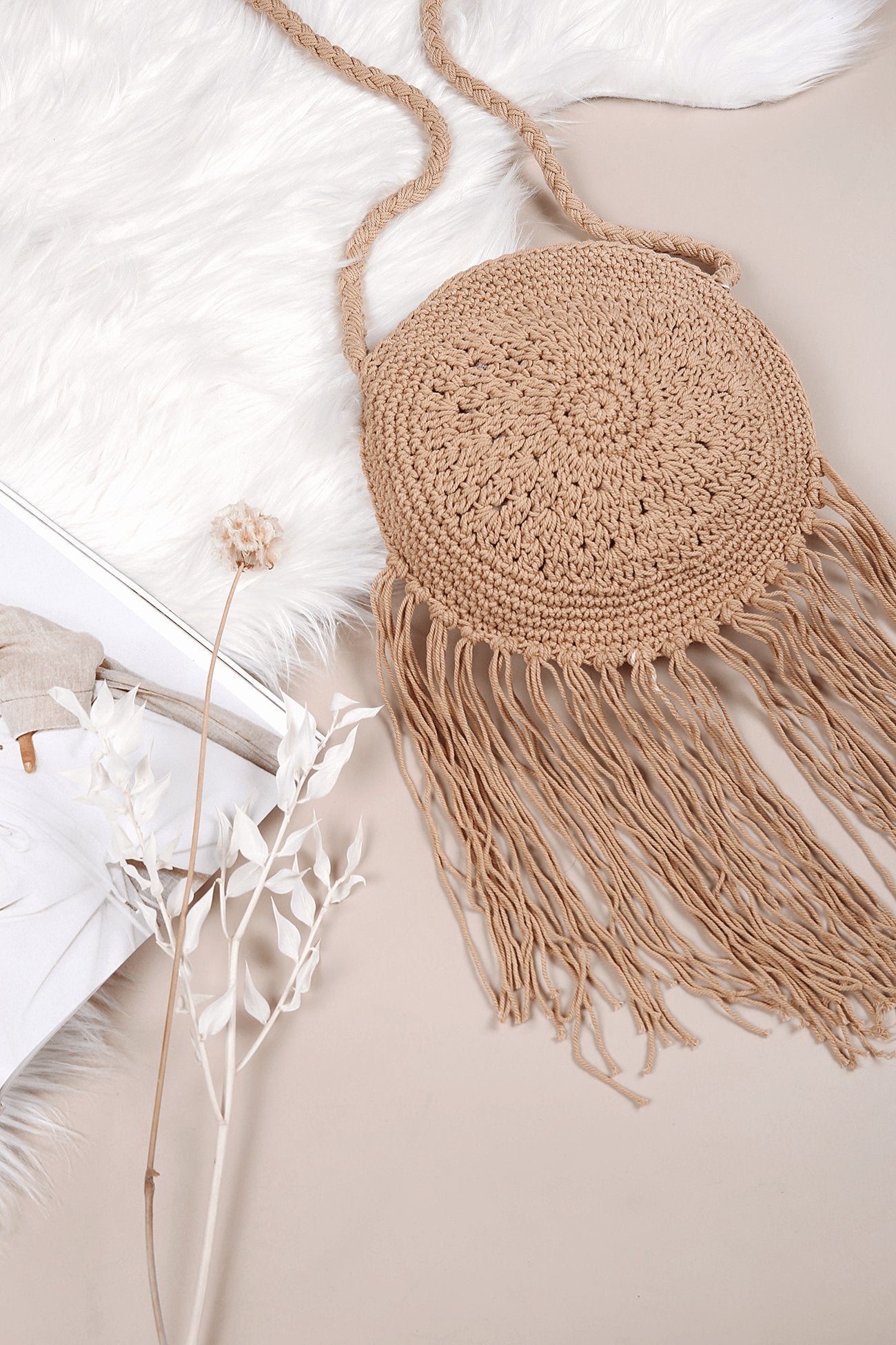 Shaia Straw Bag Tan