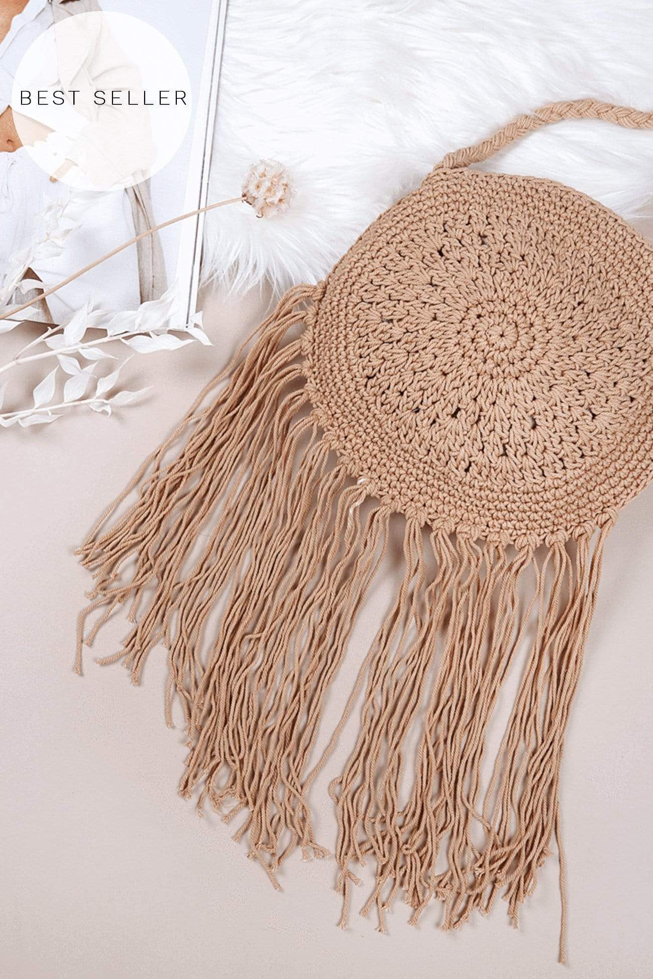 Shaia Straw Bag Tan