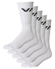 VA Sport Sock 5 Pack White RVCA - Jean Jail