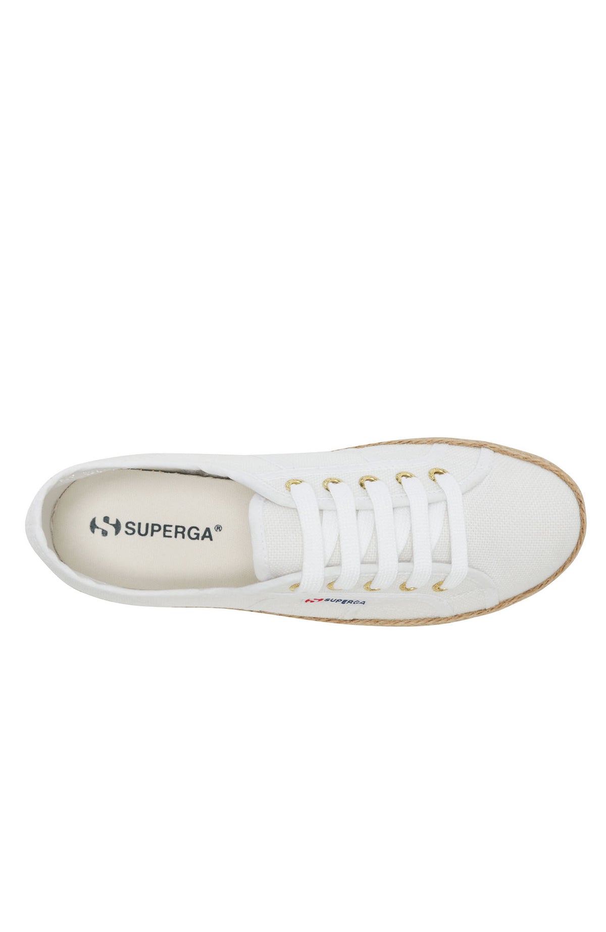 Superga white and outlet gold